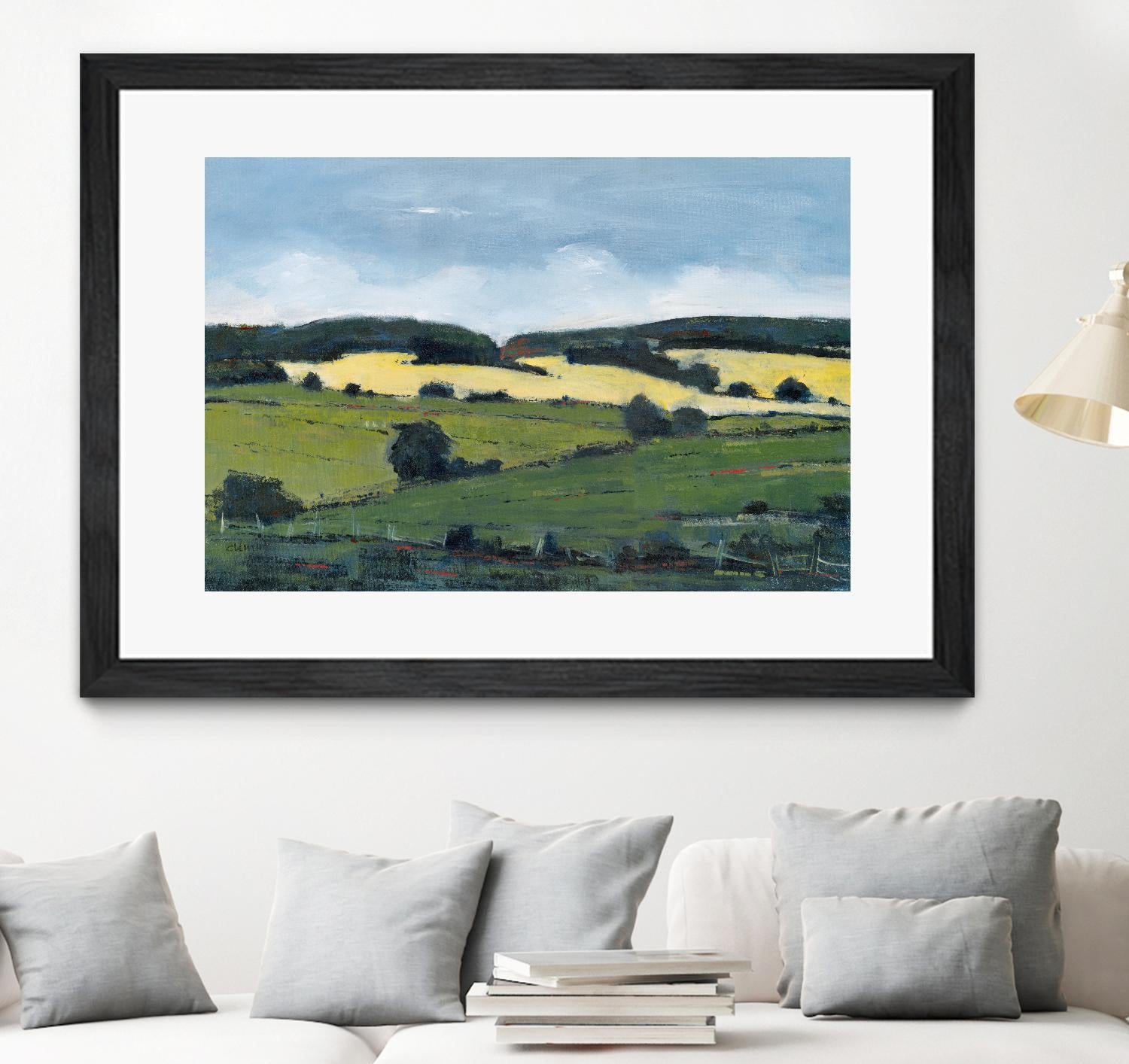 Serene Landscape 2 by Jacques Clement on GIANT ART - green landscape