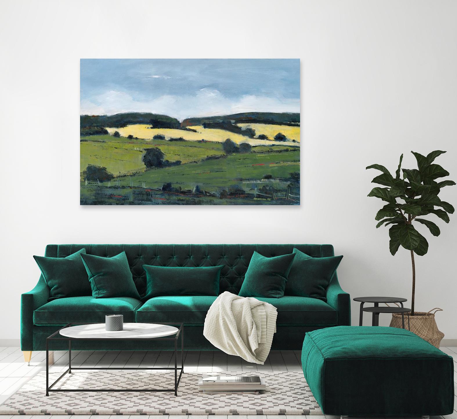 Serene Landscape 2 by Jacques Clement on GIANT ART - green landscape