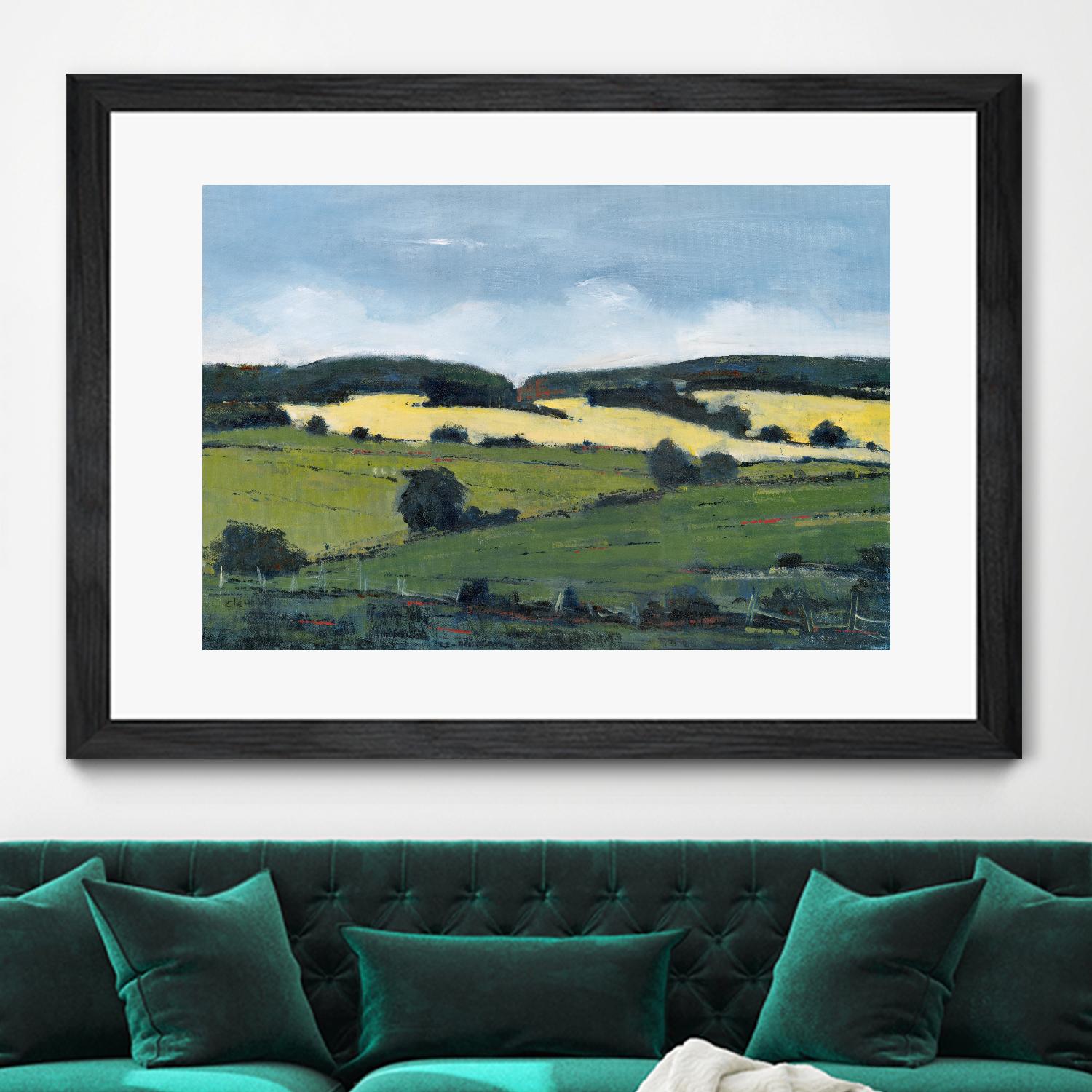 Serene Landscape 2 by Jacques Clement on GIANT ART - green landscape