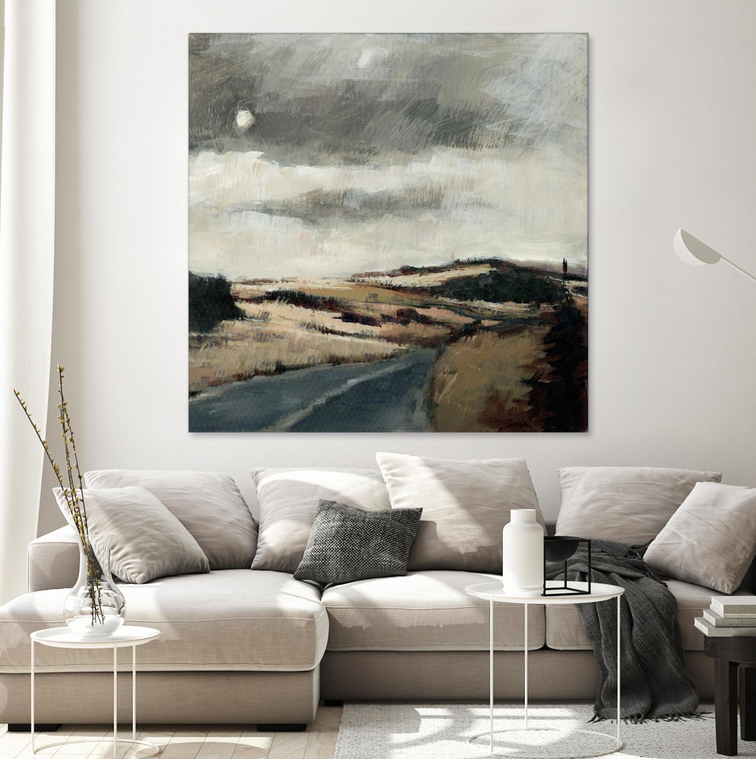 Serene Landscape 3 by Jacques Clement on GIANT ART - beige landscape path