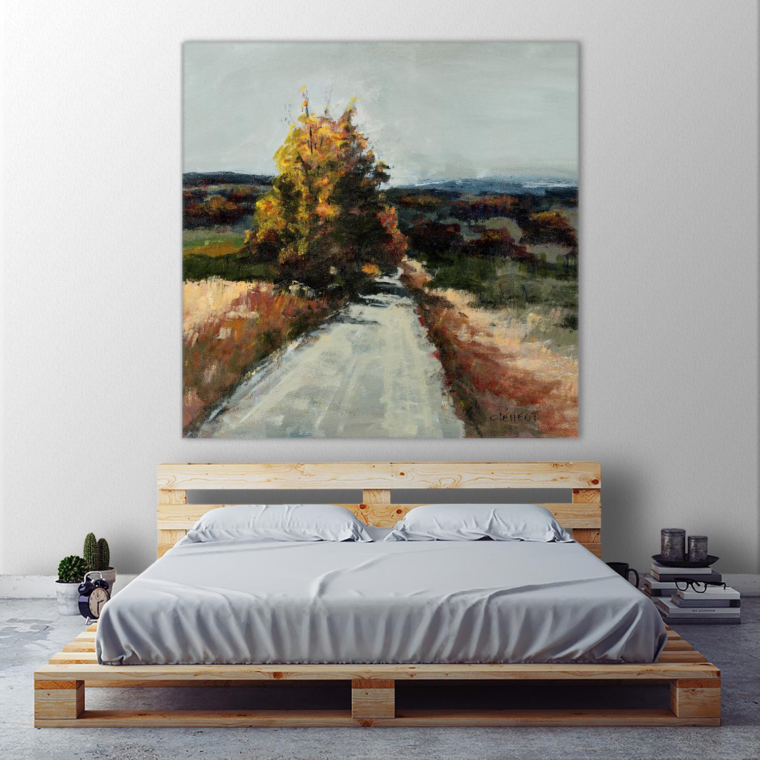 Serene Landscape 4 by Jacques Clement on GIANT ART - orange landscape path