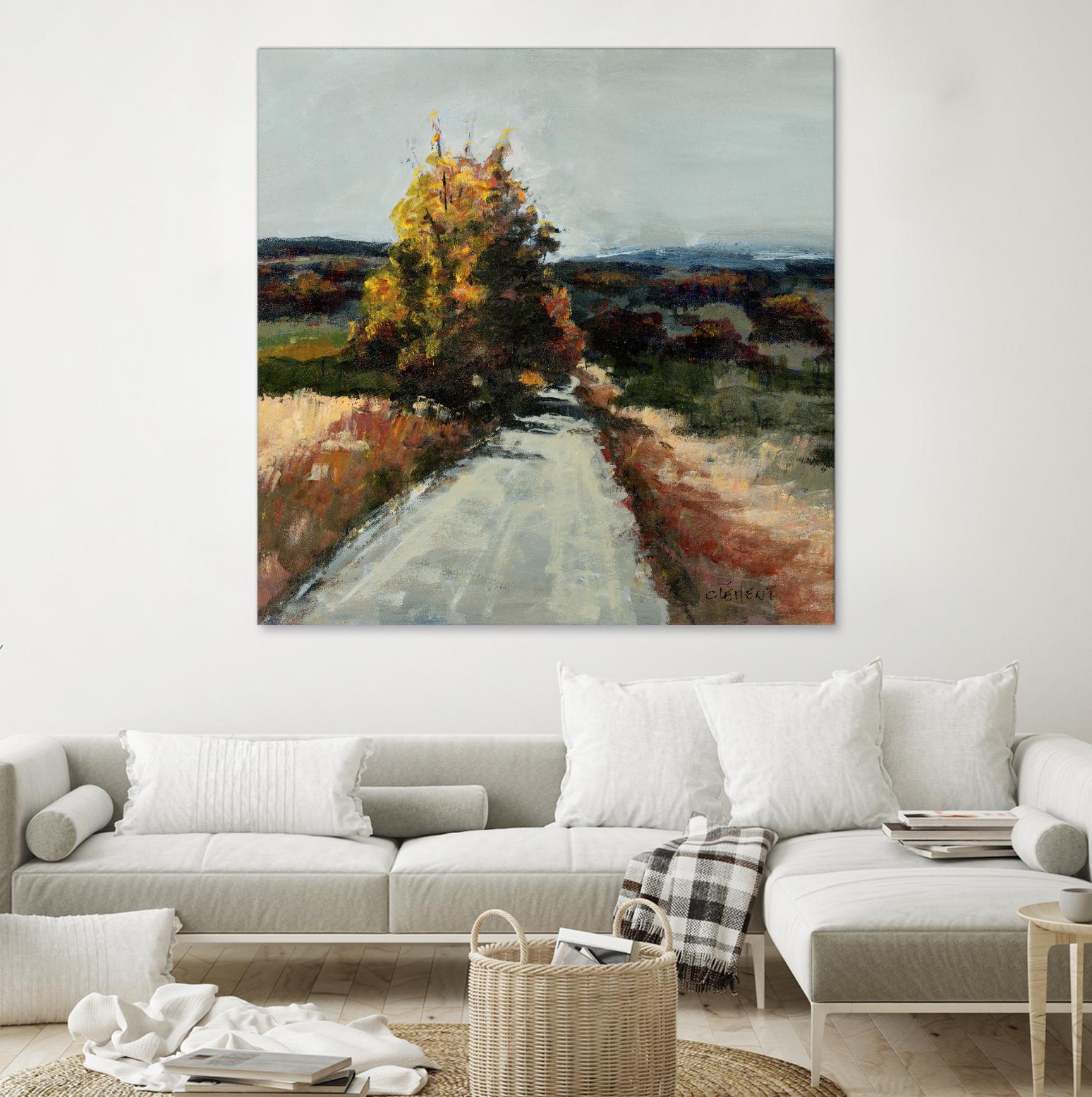 Serene Landscape 4 by Jacques Clement on GIANT ART - orange landscape path