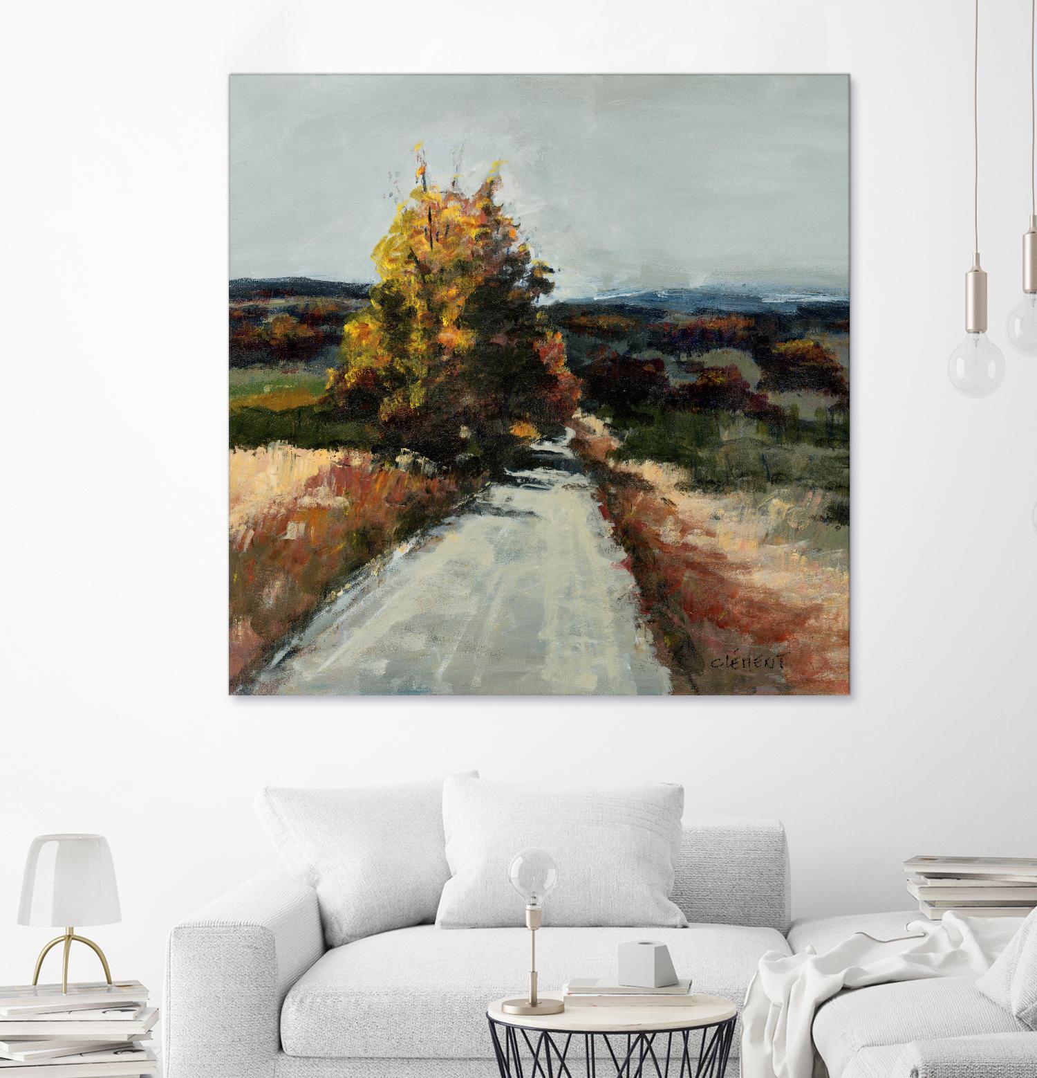 Serene Landscape 4 by Jacques Clement on GIANT ART - orange landscape path
