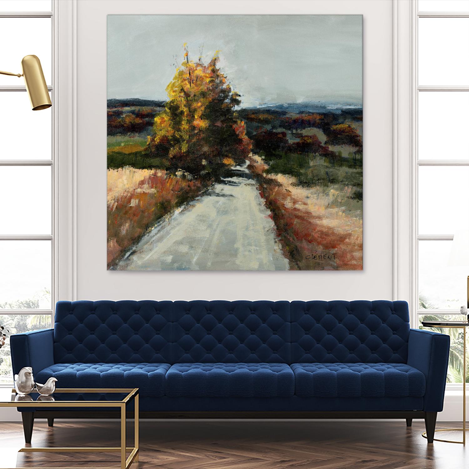 Serene Landscape 4 by Jacques Clement on GIANT ART - orange landscape path