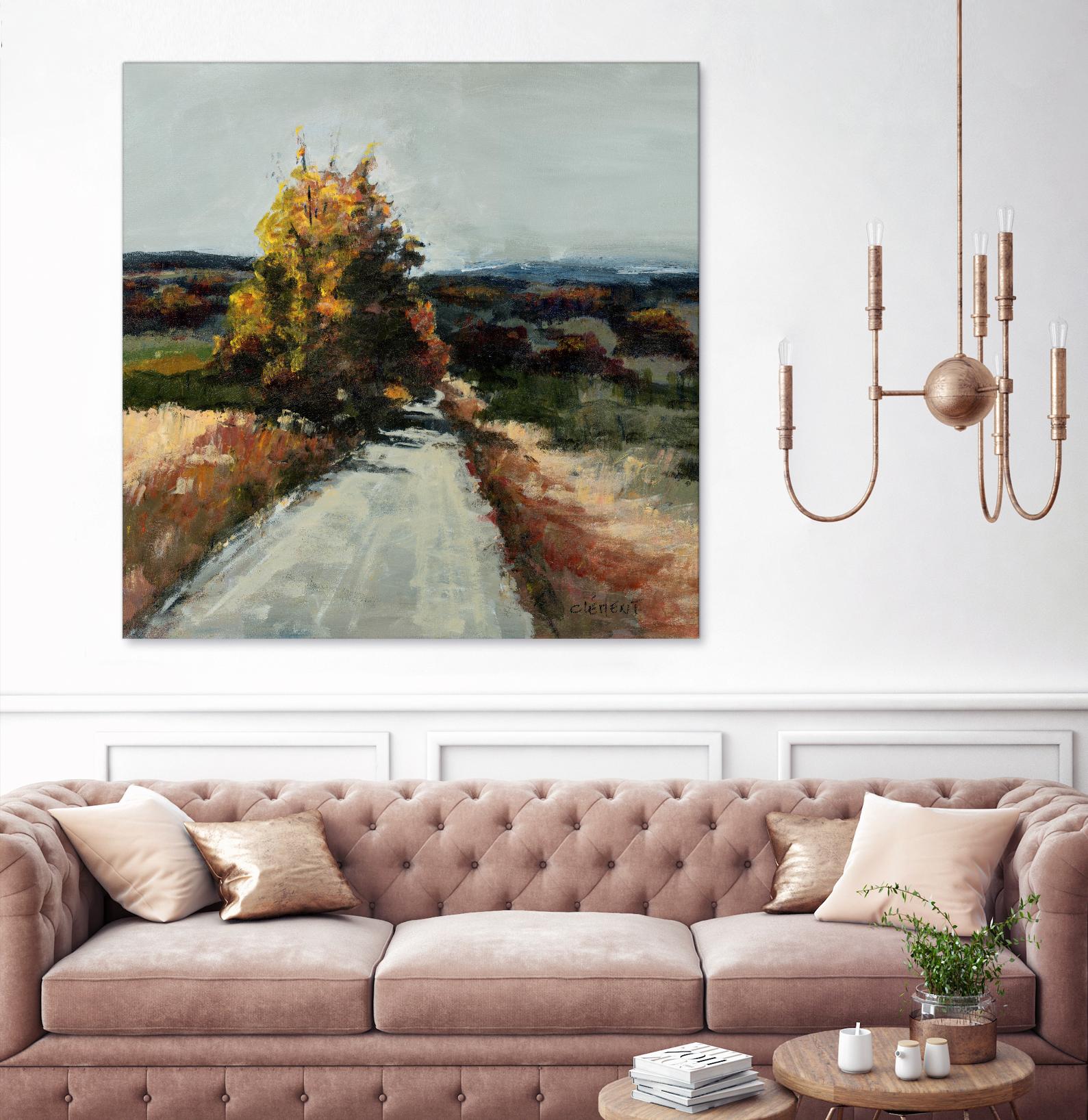 Serene Landscape 4 by Jacques Clement on GIANT ART - orange landscape path