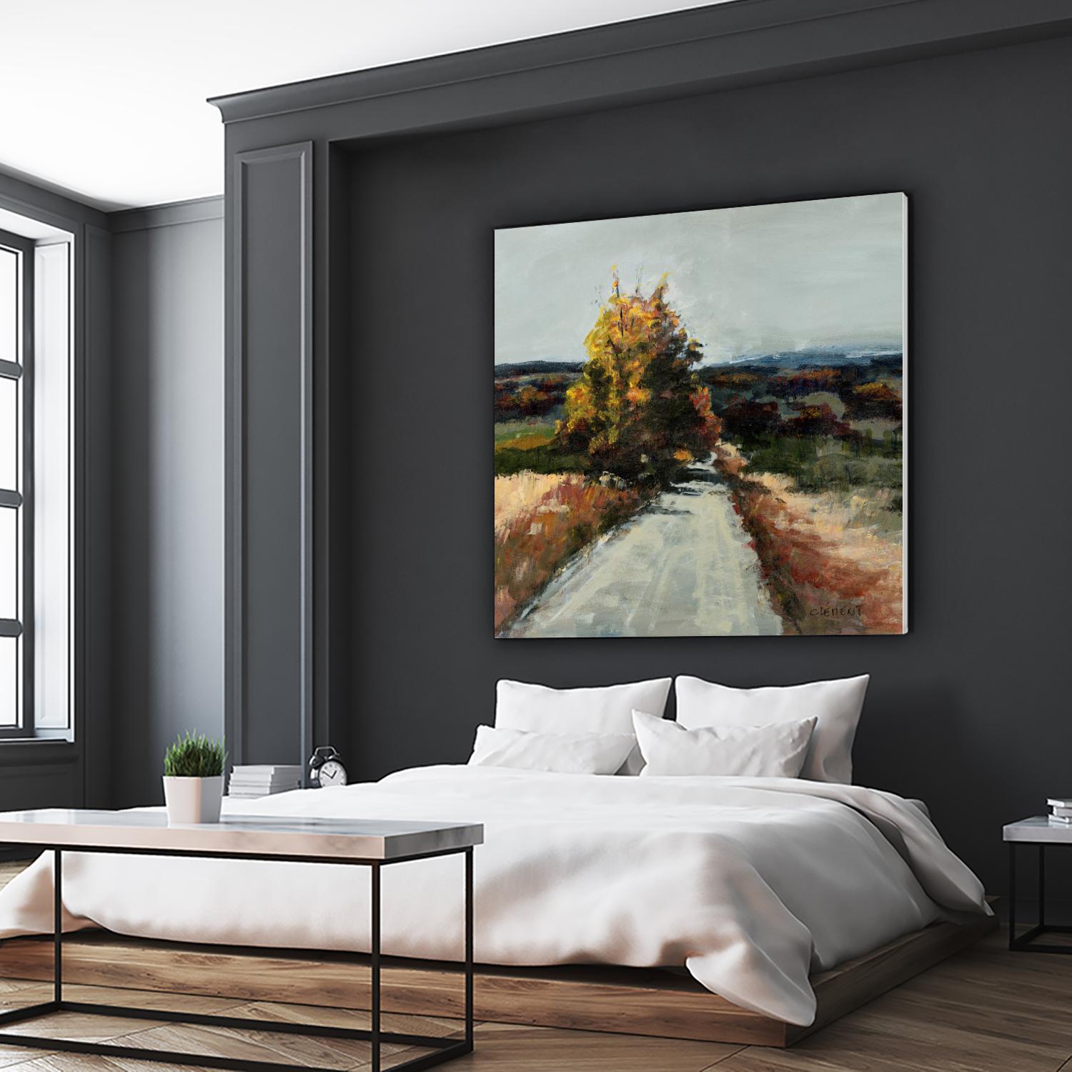 Serene Landscape 4 by Jacques Clement on GIANT ART - orange landscape path