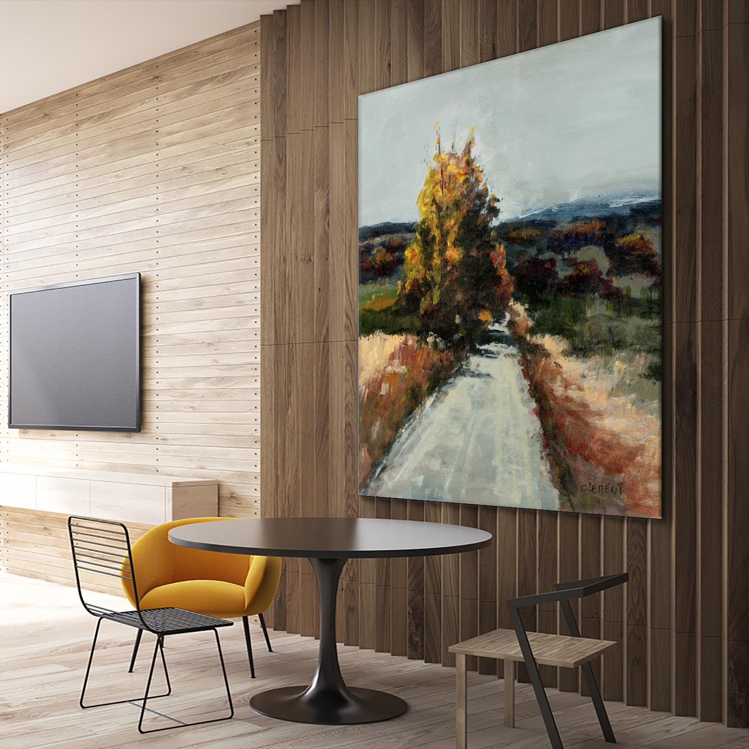 Serene Landscape 4 by Jacques Clement on GIANT ART - orange landscape path