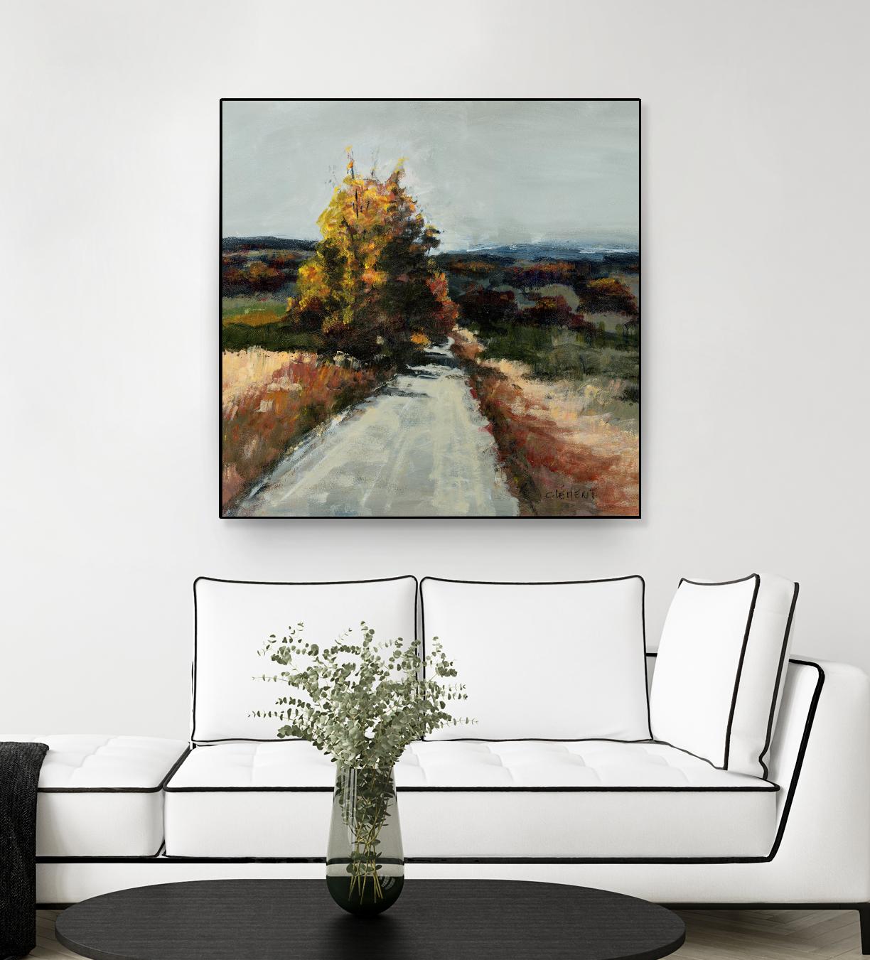 Serene Landscape 4 by Jacques Clement on GIANT ART - orange landscape path