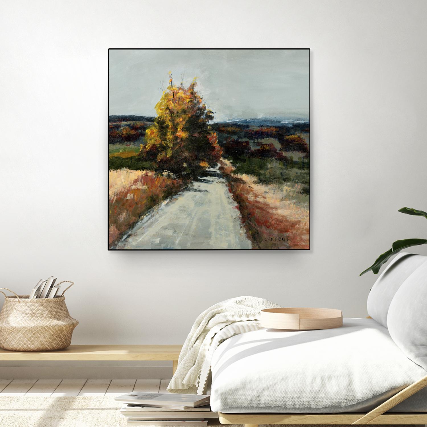 Serene Landscape 4 by Jacques Clement on GIANT ART - orange landscape path