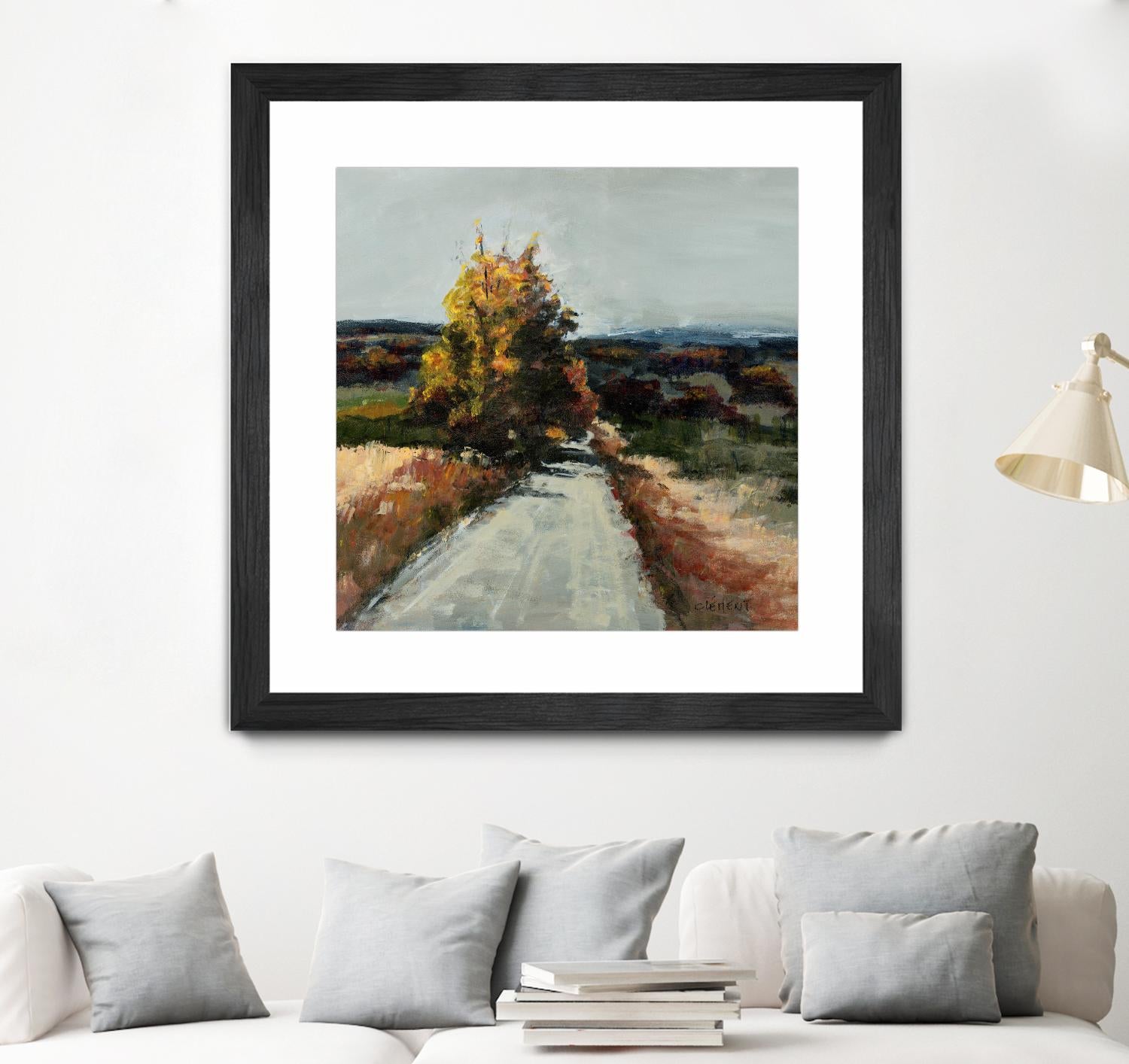 Serene Landscape 4 by Jacques Clement on GIANT ART - orange landscape path