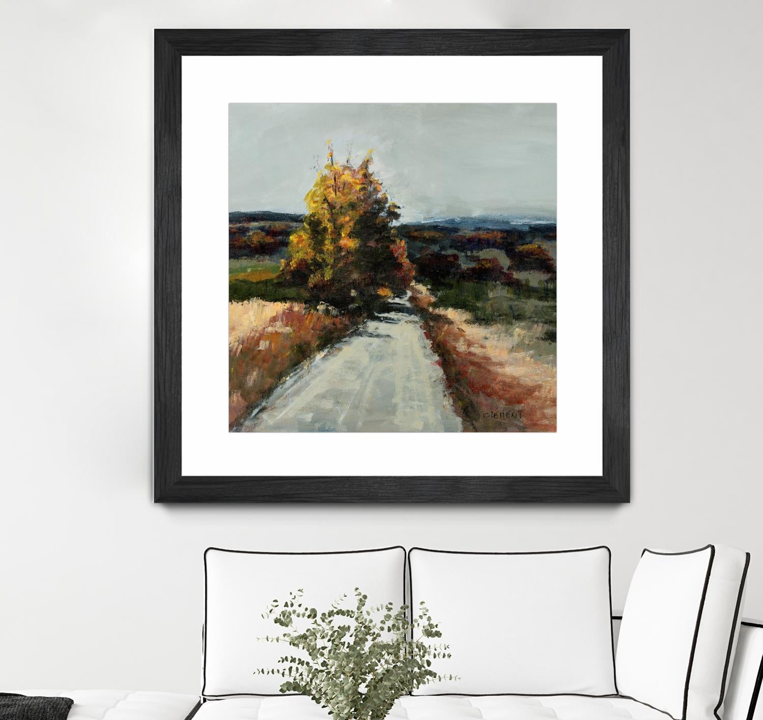 Serene Landscape 4 by Jacques Clement on GIANT ART - orange landscape path