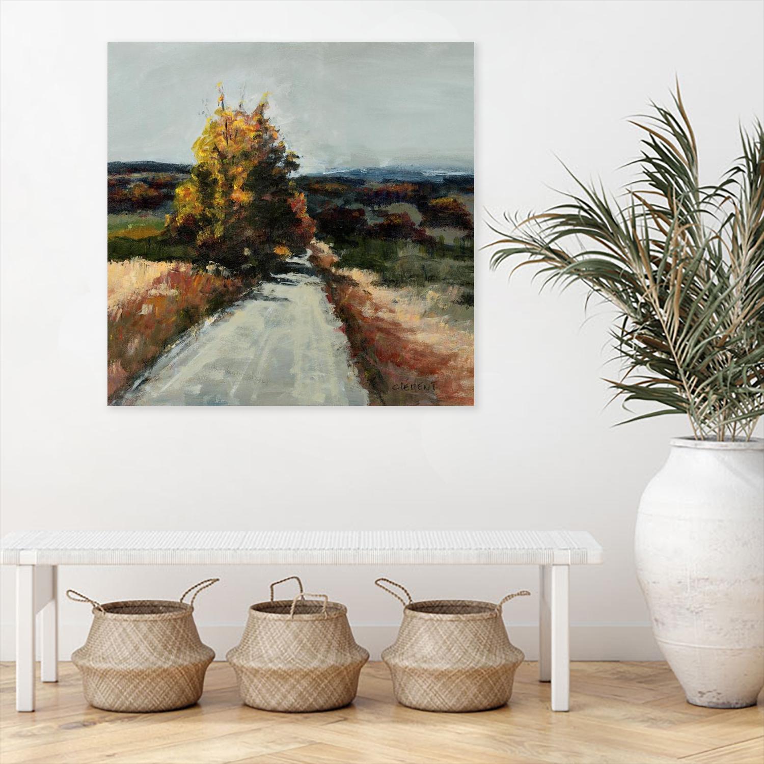 Serene Landscape 4 by Jacques Clement on GIANT ART - orange landscape path