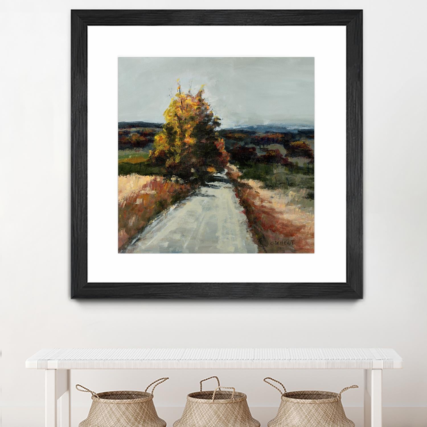 Serene Landscape 4 by Jacques Clement on GIANT ART - orange landscape path
