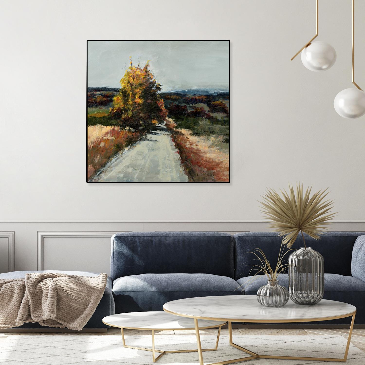 Serene Landscape 4 by Jacques Clement on GIANT ART - orange landscape path