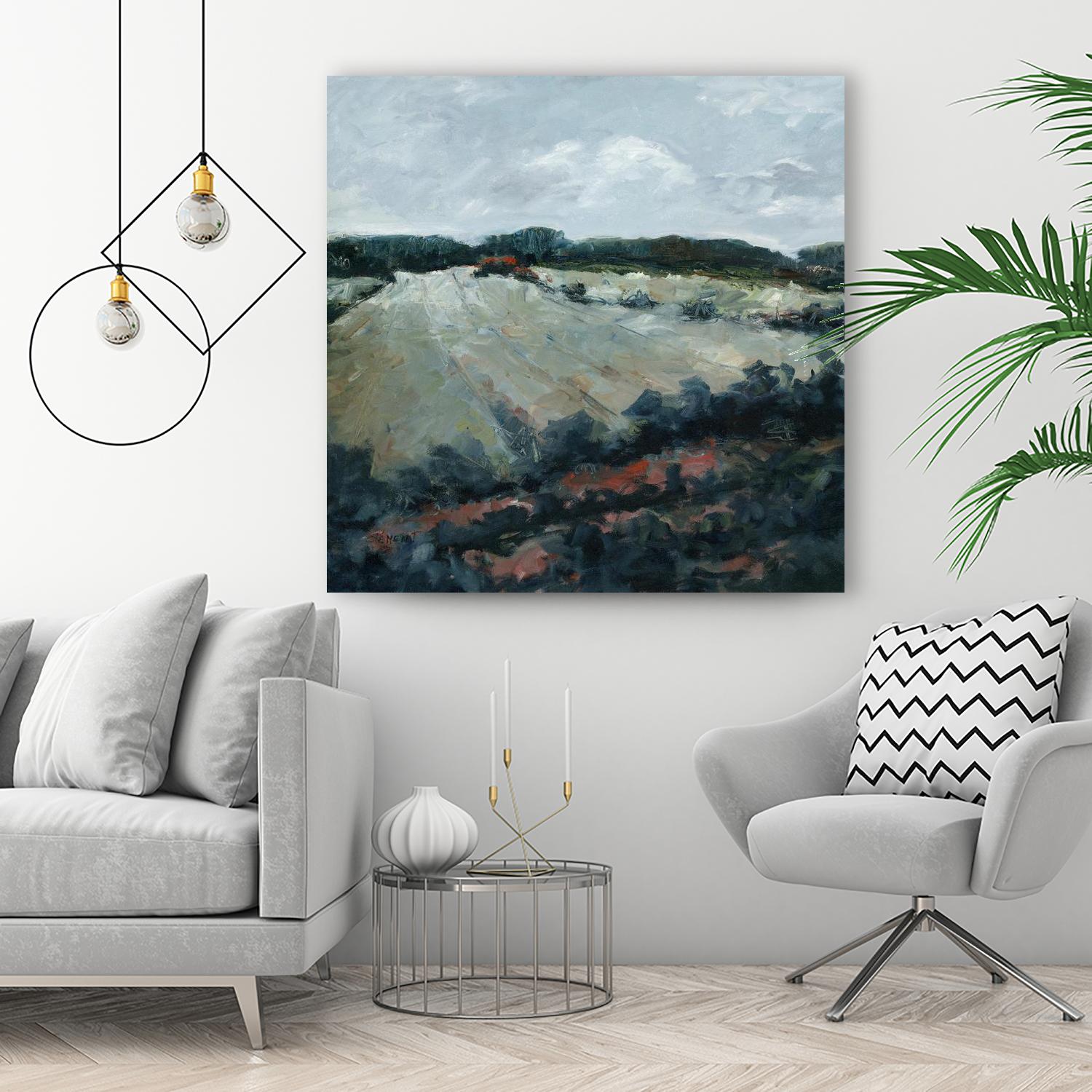 Serene Landscape 5 by Jacques Clement on GIANT ART - green landscape