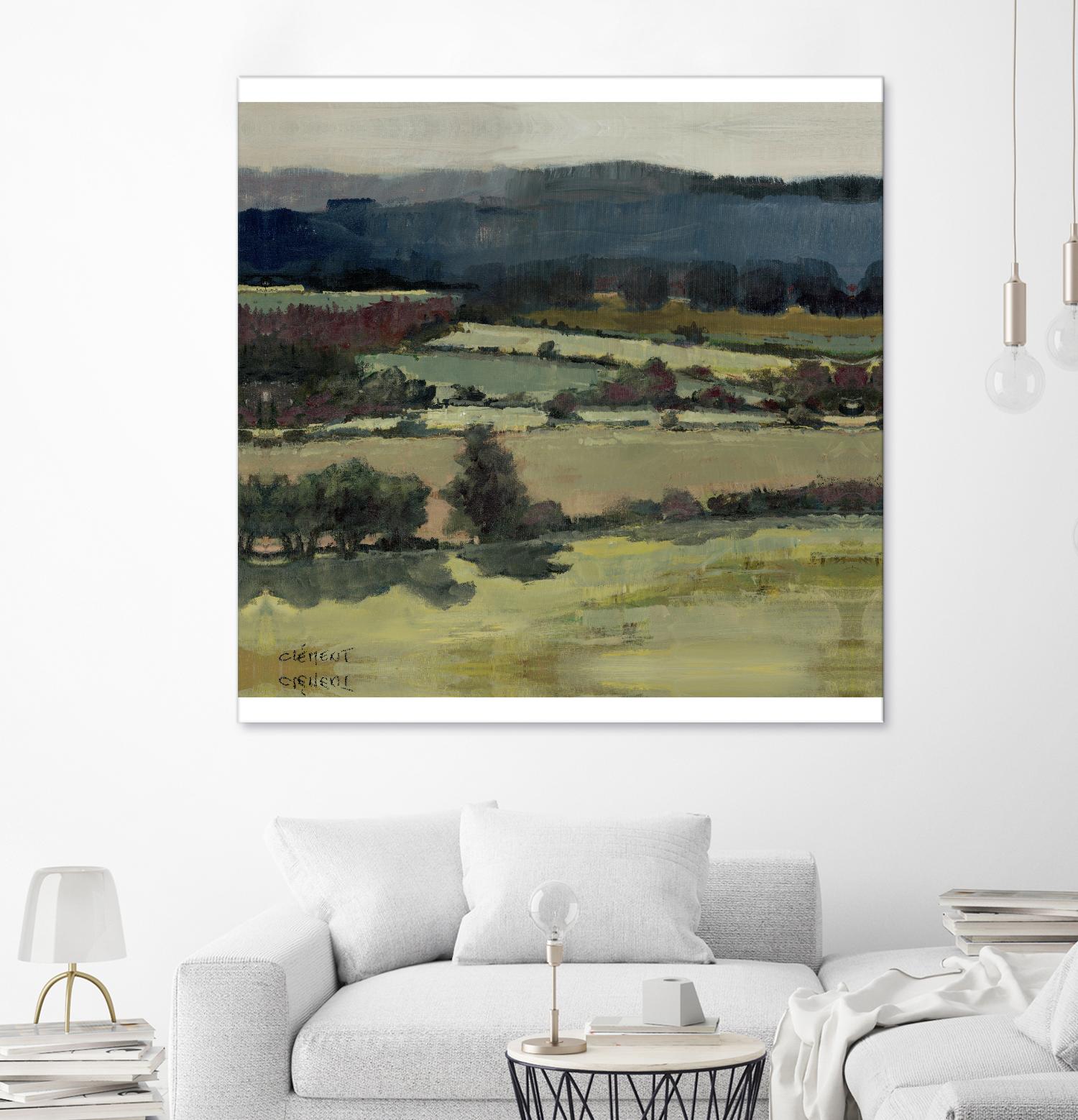 Serene Landscape 6 by Jacques Clement on GIANT ART - blue landscape