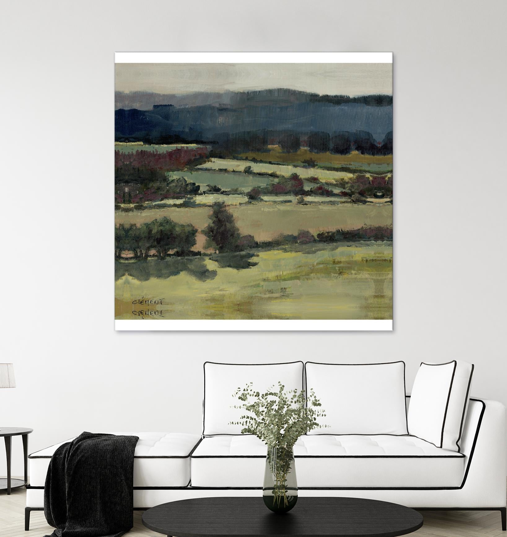 Serene Landscape 6 by Jacques Clement on GIANT ART - blue landscape