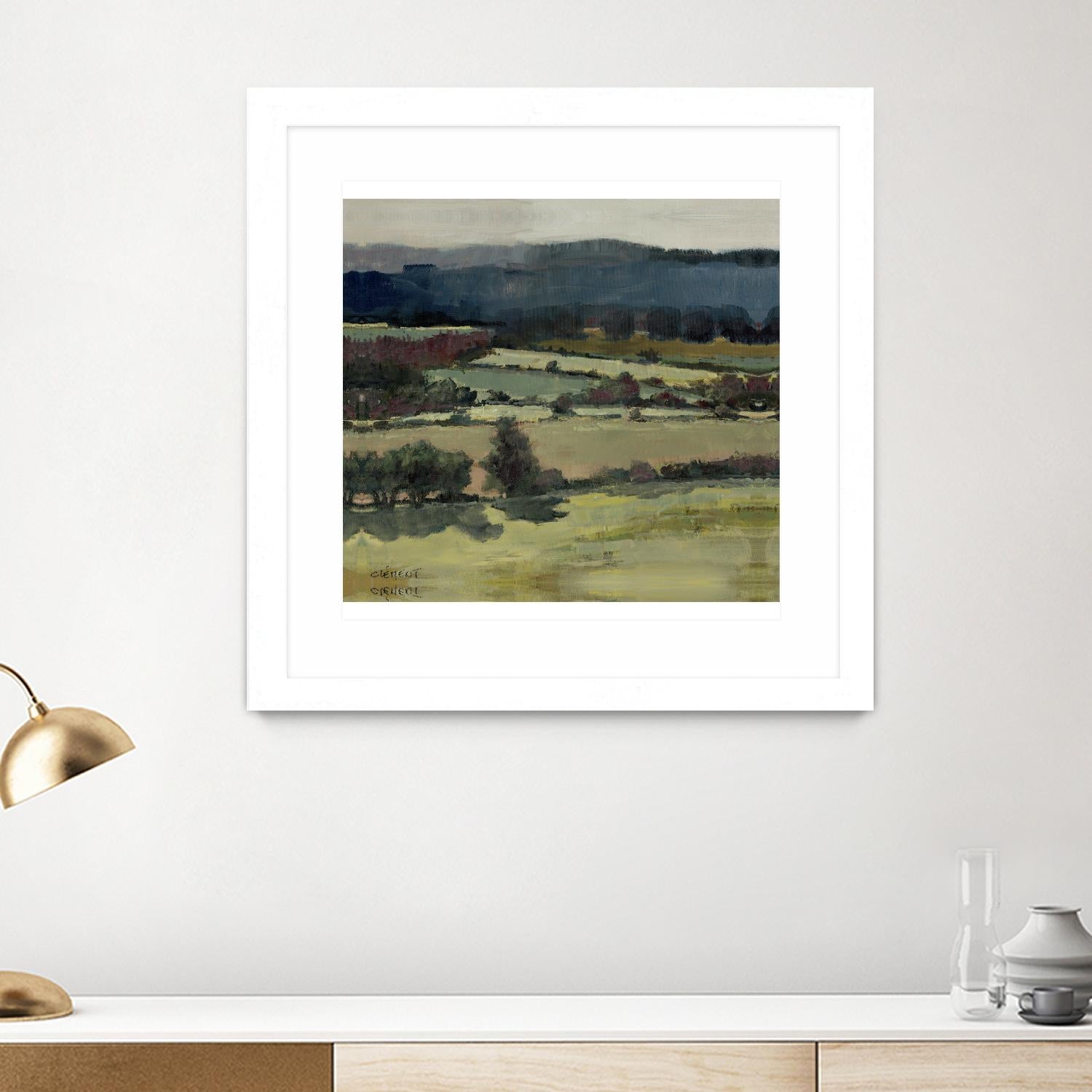 Serene Landscape 6 by Jacques Clement on GIANT ART - blue landscape