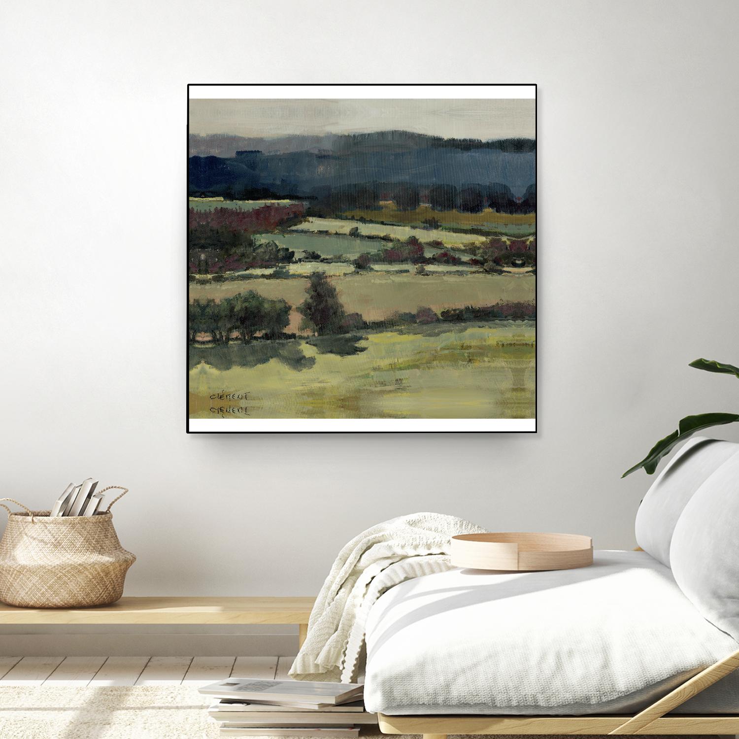 Serene Landscape 6 by Jacques Clement on GIANT ART - blue landscape