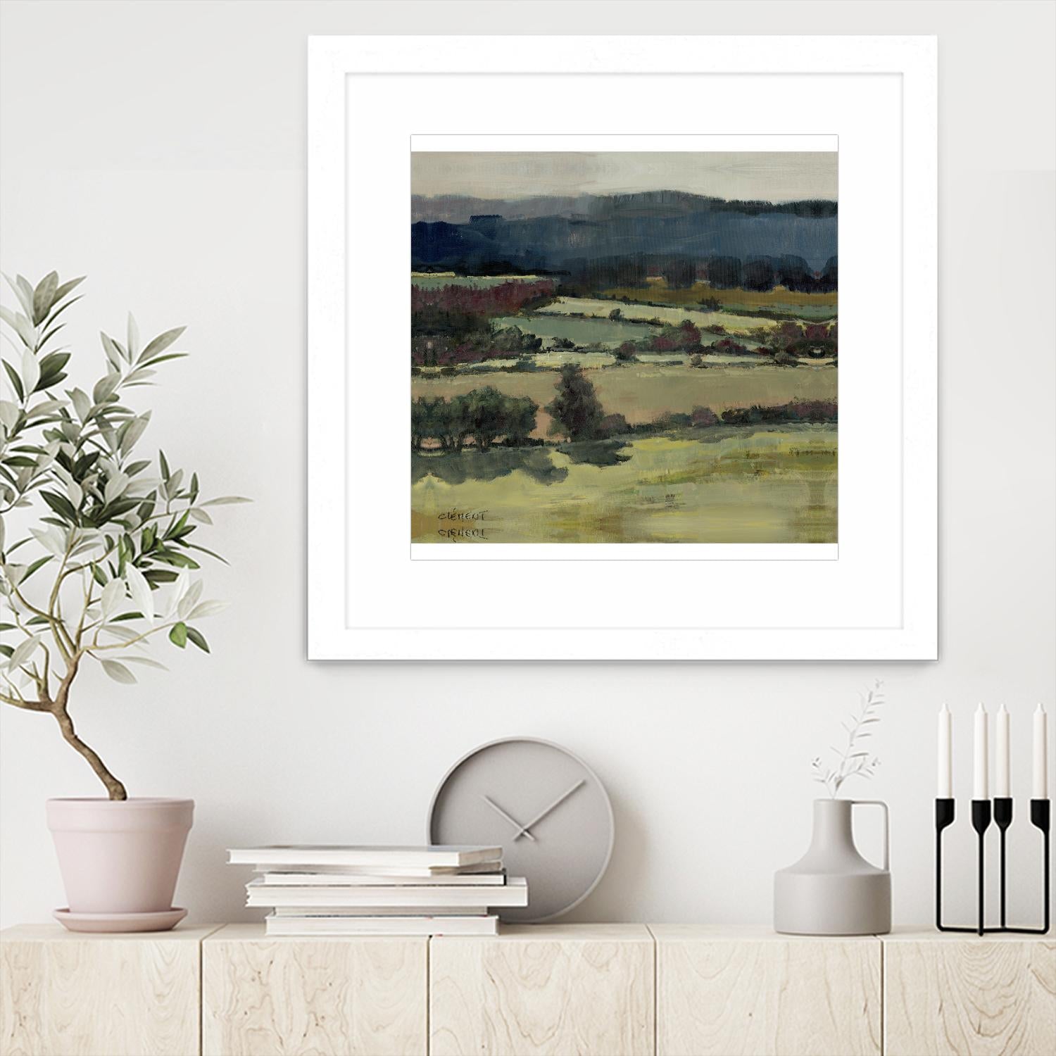 Serene Landscape 6 by Jacques Clement on GIANT ART - blue landscape