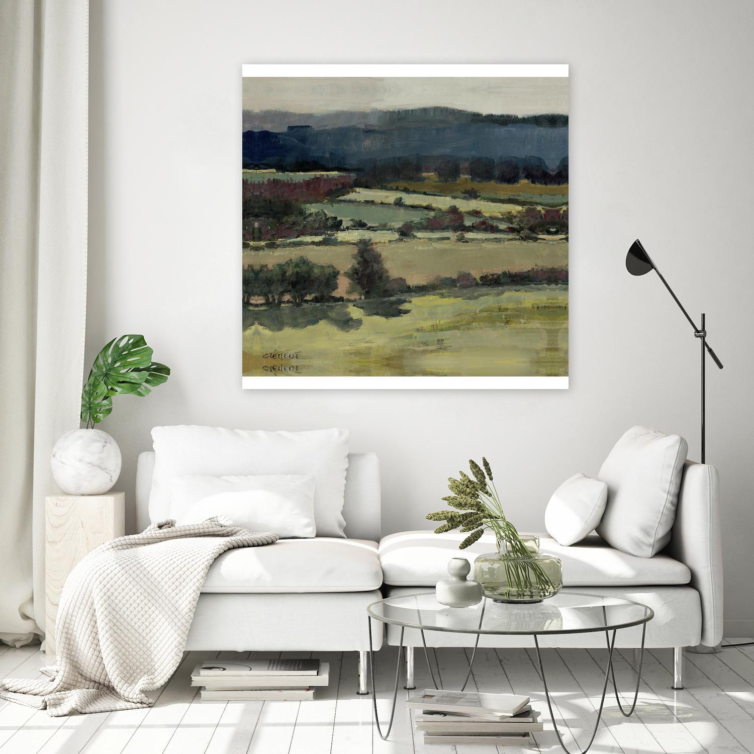 Serene Landscape 6 by Jacques Clement on GIANT ART - green landscape artistes du québec