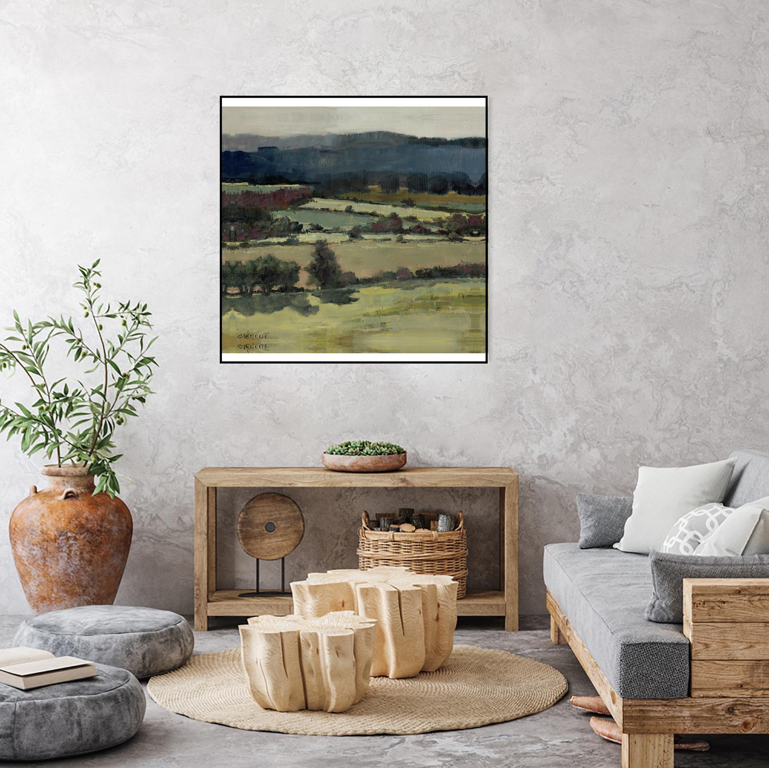 Serene Landscape 6 by Jacques Clement on GIANT ART - blue landscape