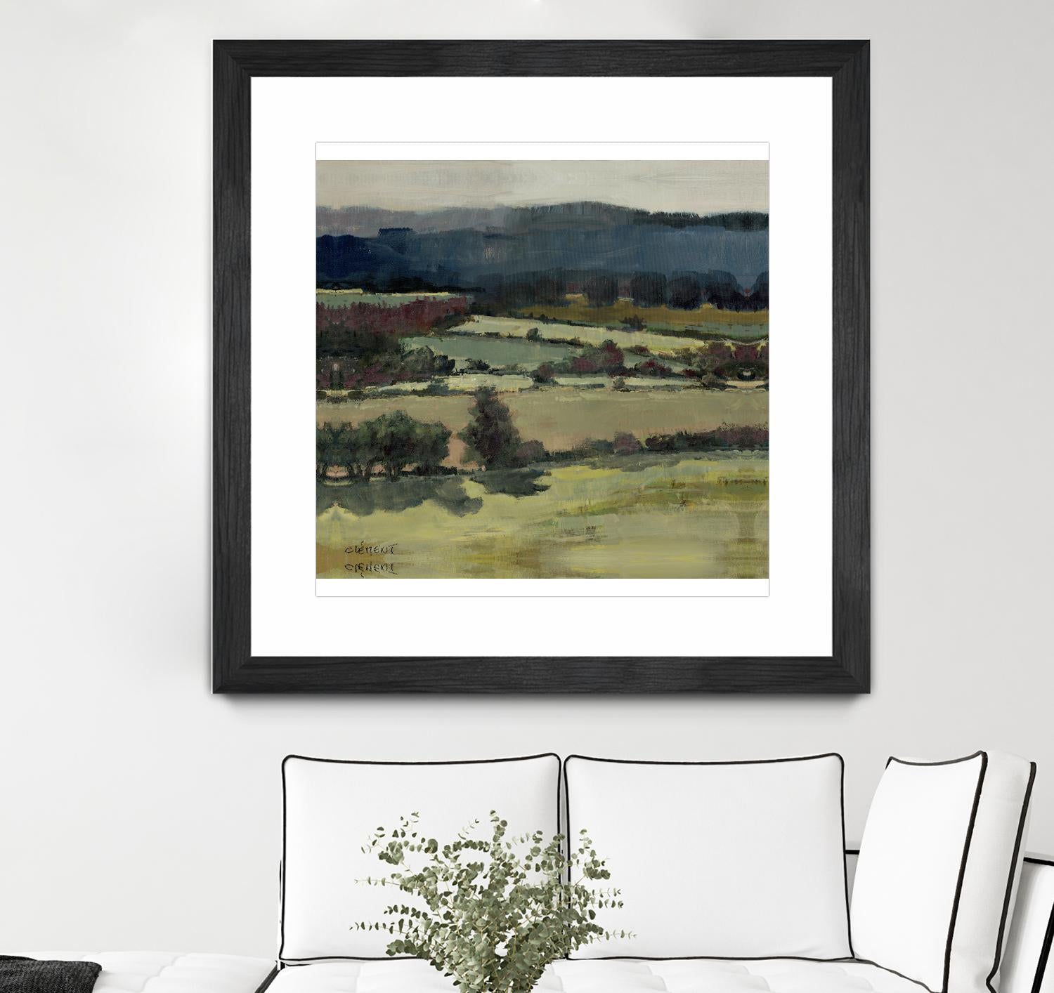 Serene Landscape 6 by Jacques Clement on GIANT ART - blue landscape