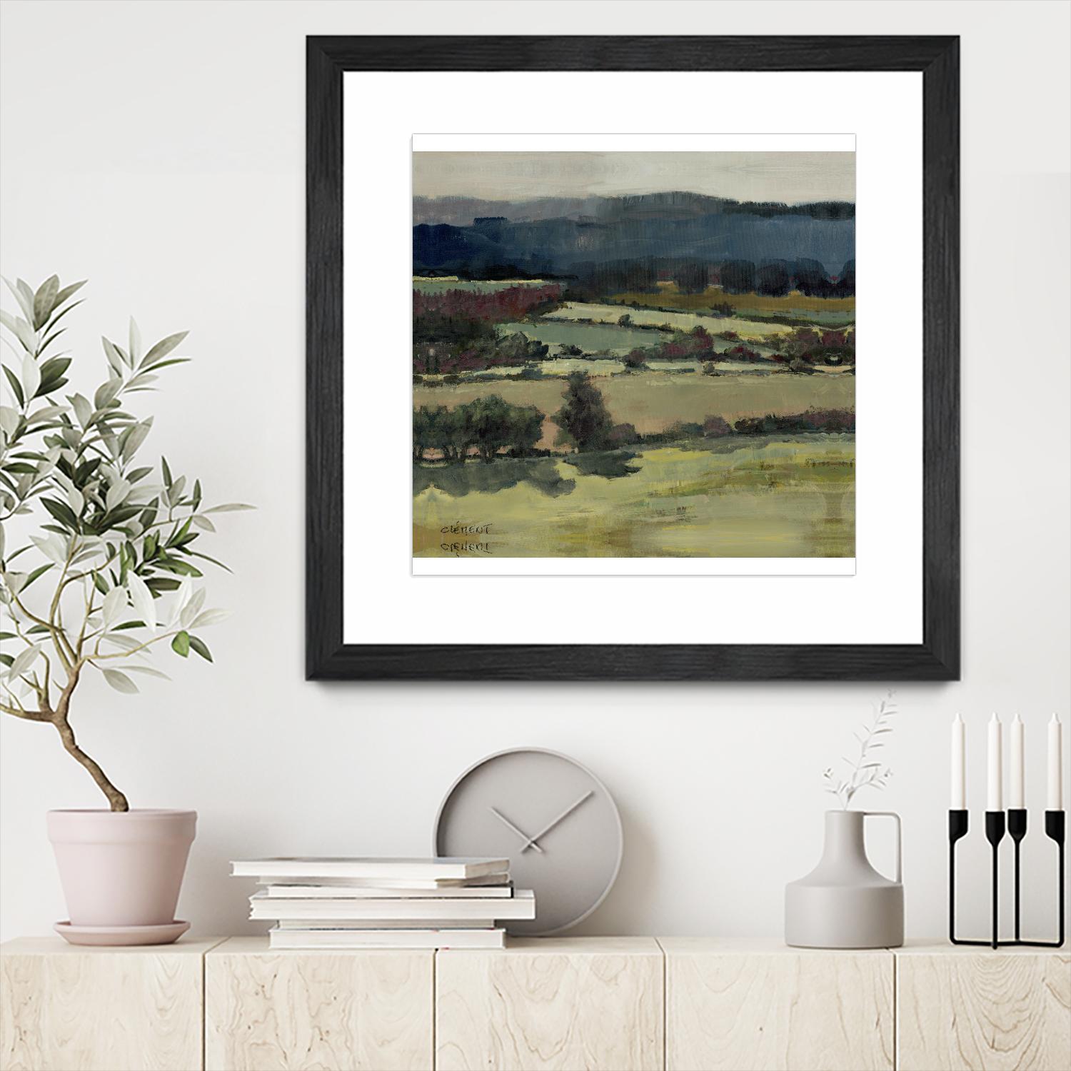 Serene Landscape 6 by Jacques Clement on GIANT ART - blue landscape