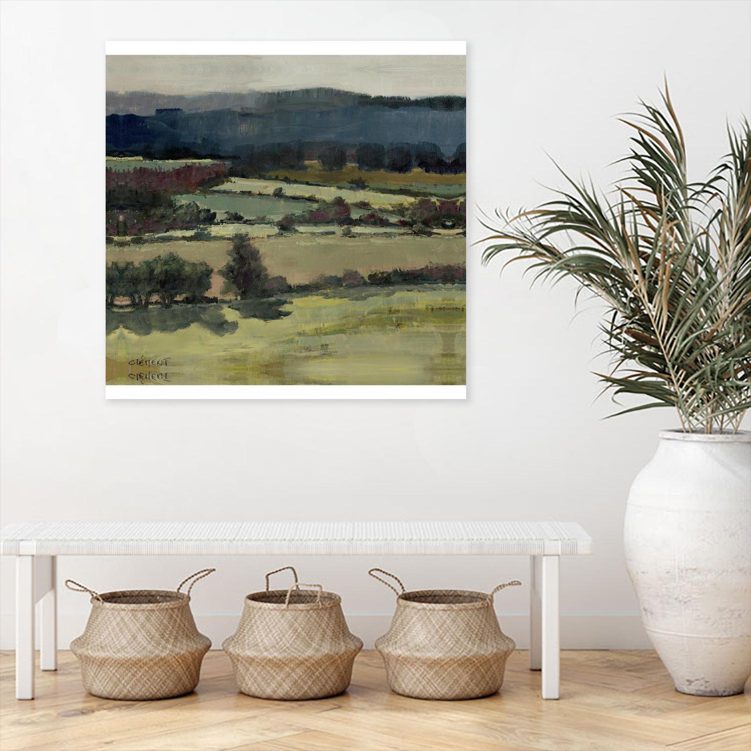 Serene Landscape 6 by Jacques Clement on GIANT ART - green landscape artistes du québec