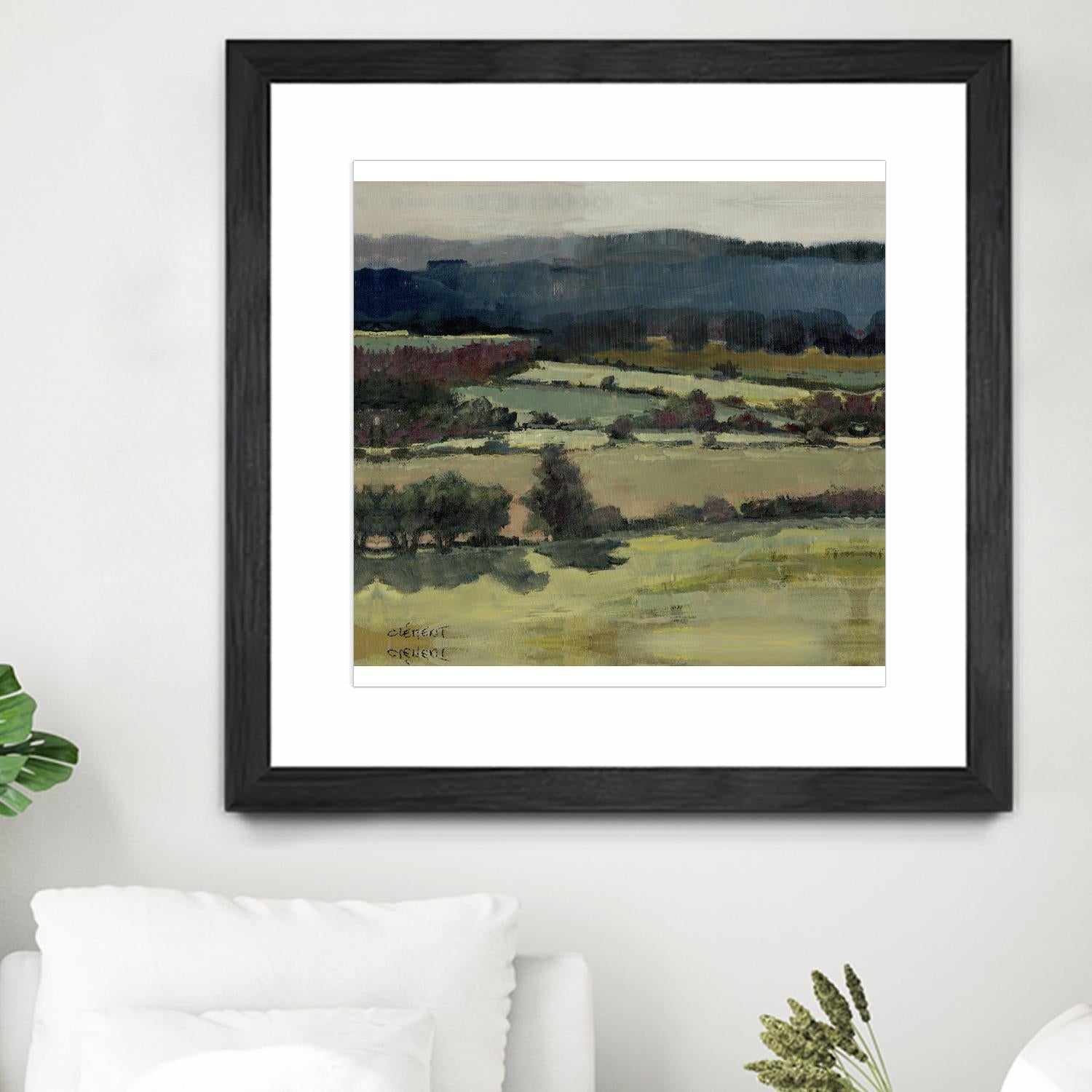 Serene Landscape 6 by Jacques Clement on GIANT ART - blue landscape