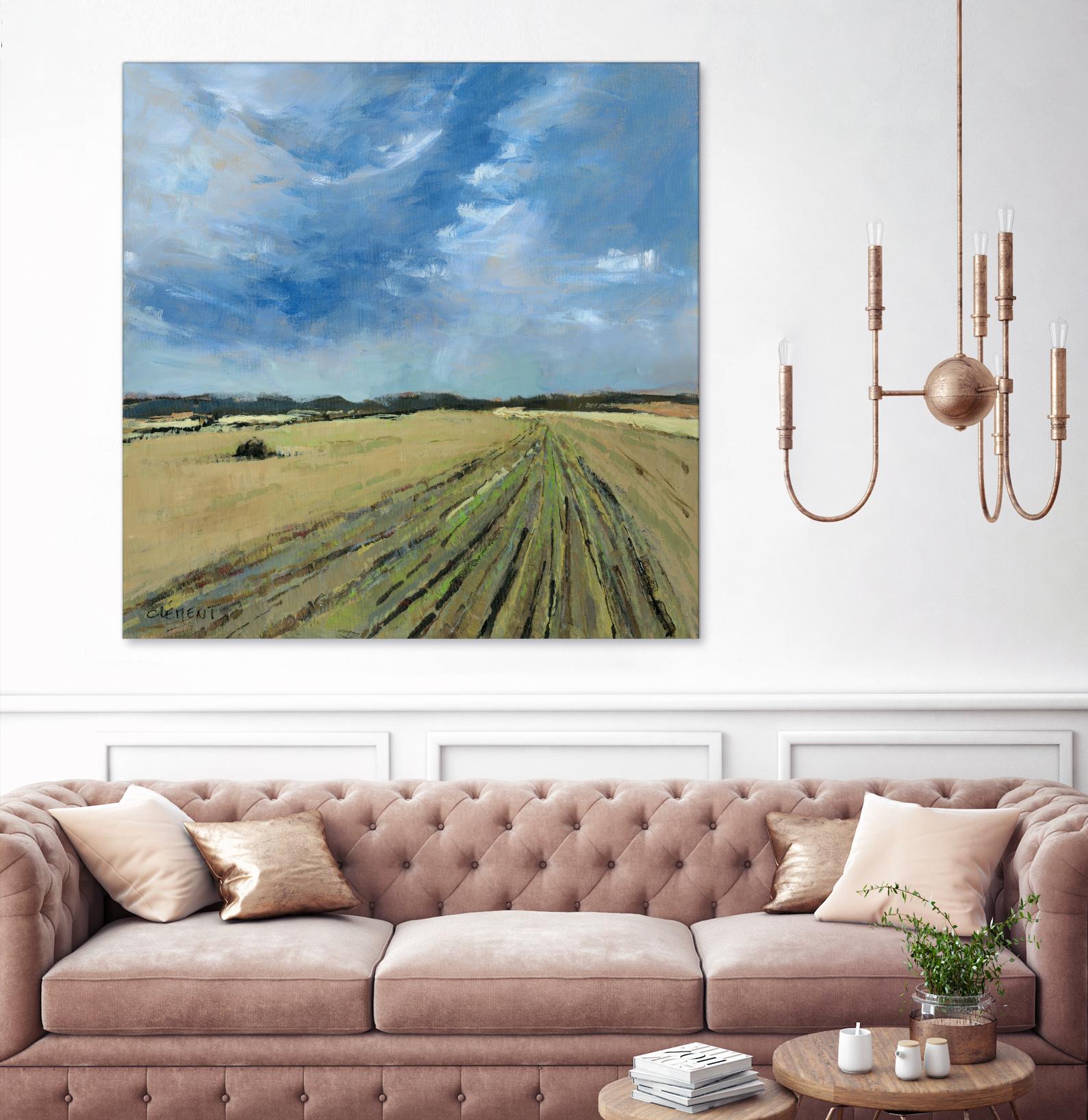 Serene Landscape 7 by Jacques Clement on GIANT ART - beige landscape cultivated