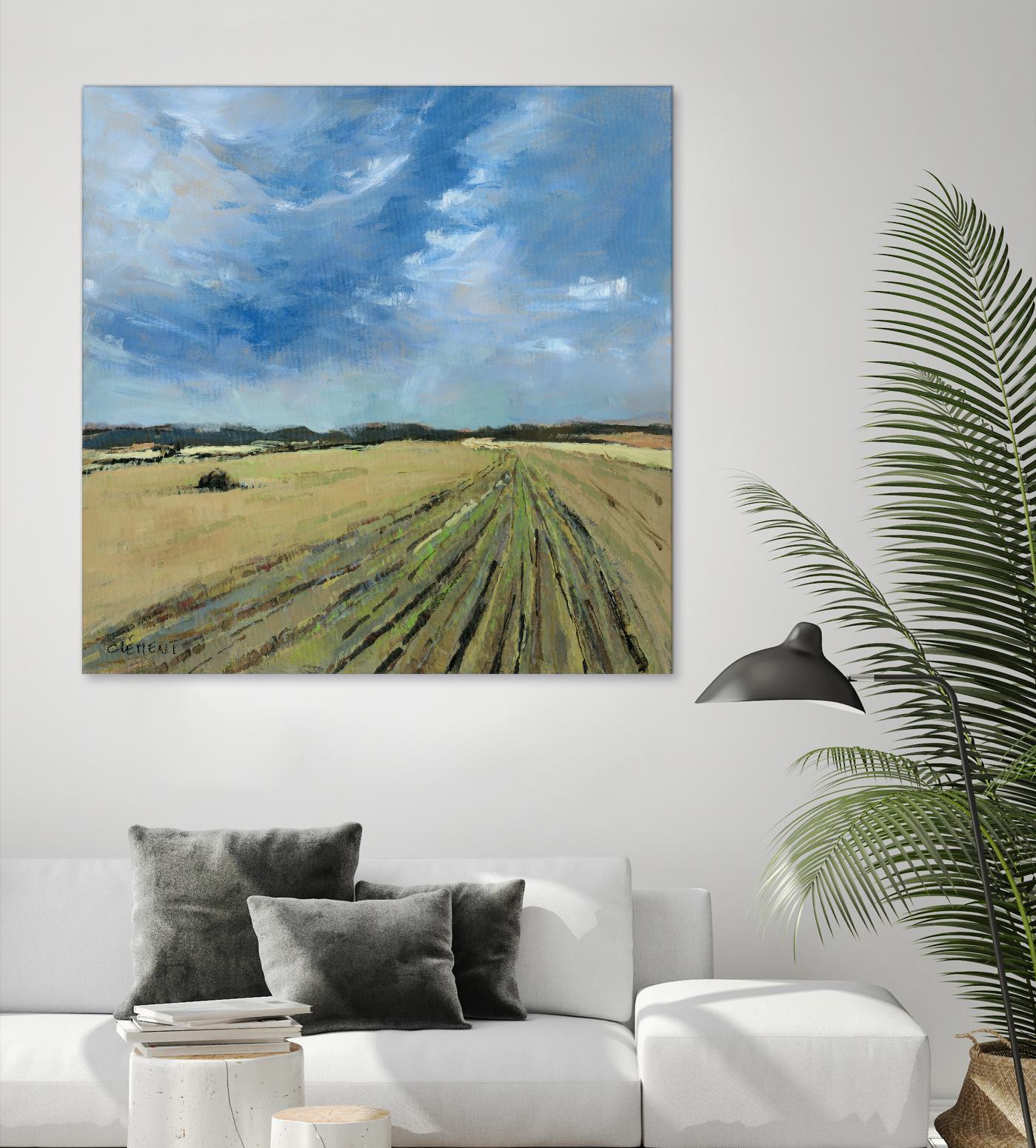 Serene Landscape 7 by Jacques Clement on GIANT ART - beige landscape cultivated