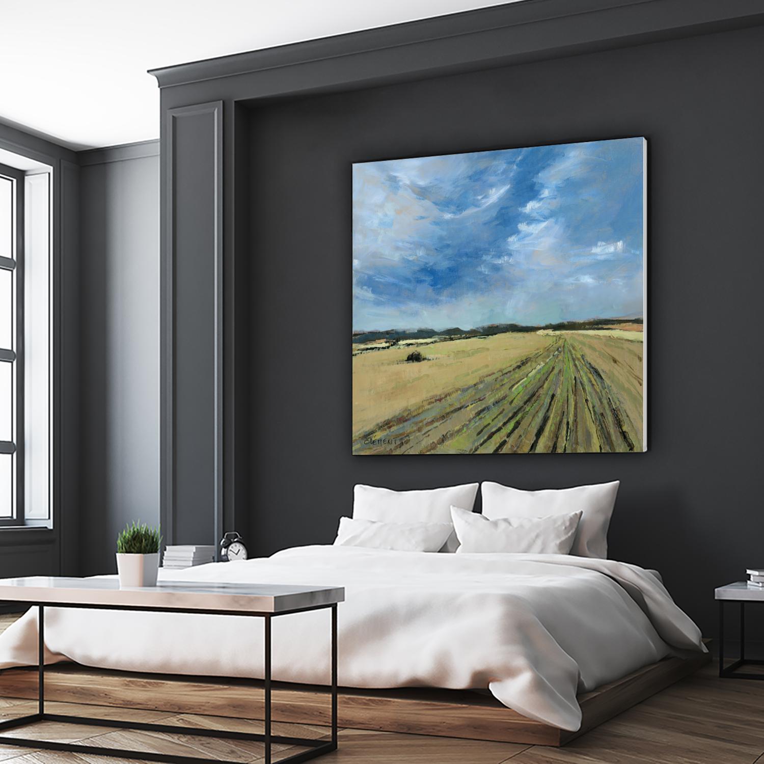 Serene Landscape 7 by Jacques Clement on GIANT ART - beige landscape cultivated