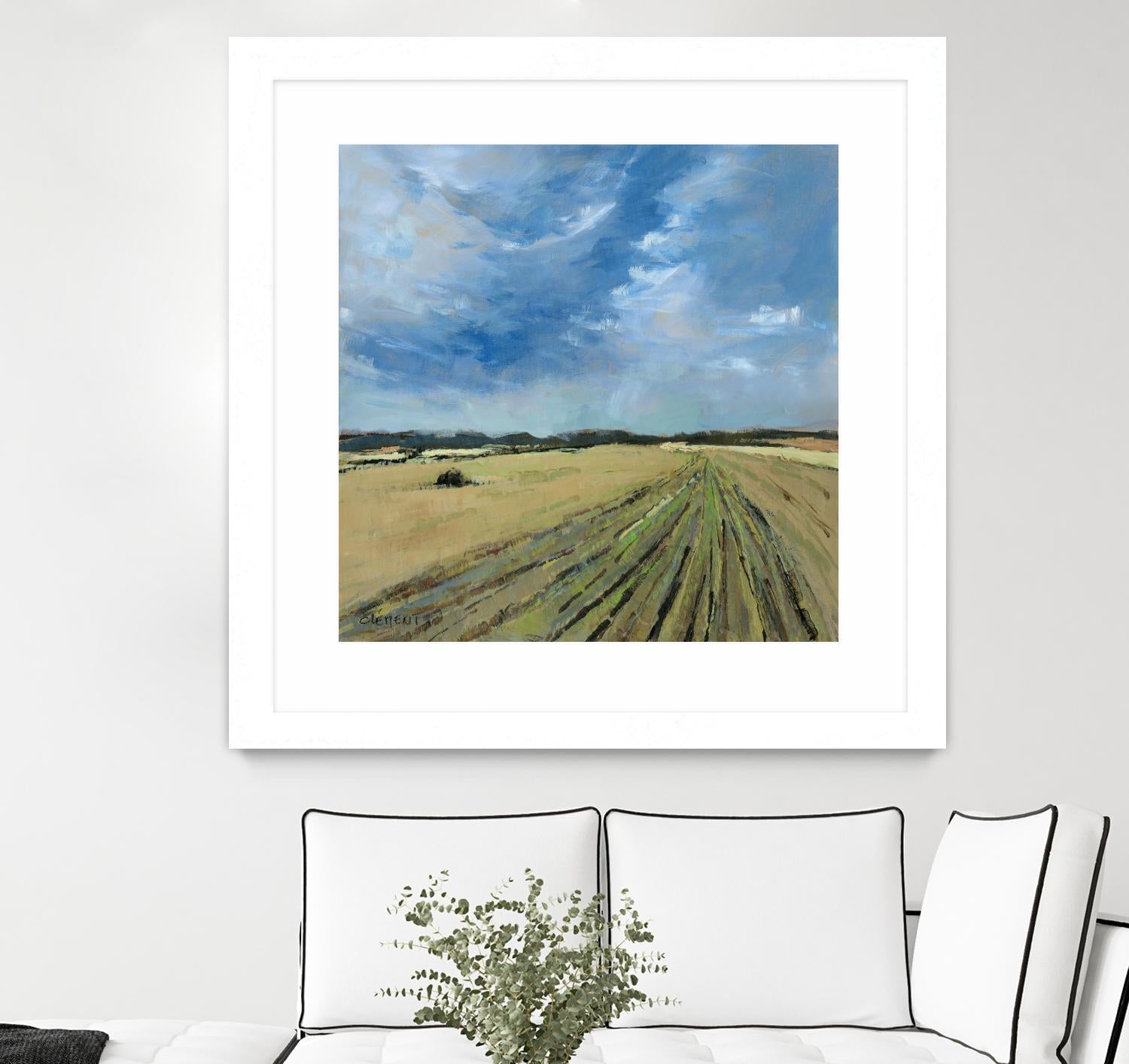 Serene Landscape 7 by Jacques Clement on GIANT ART - beige landscape cultivated