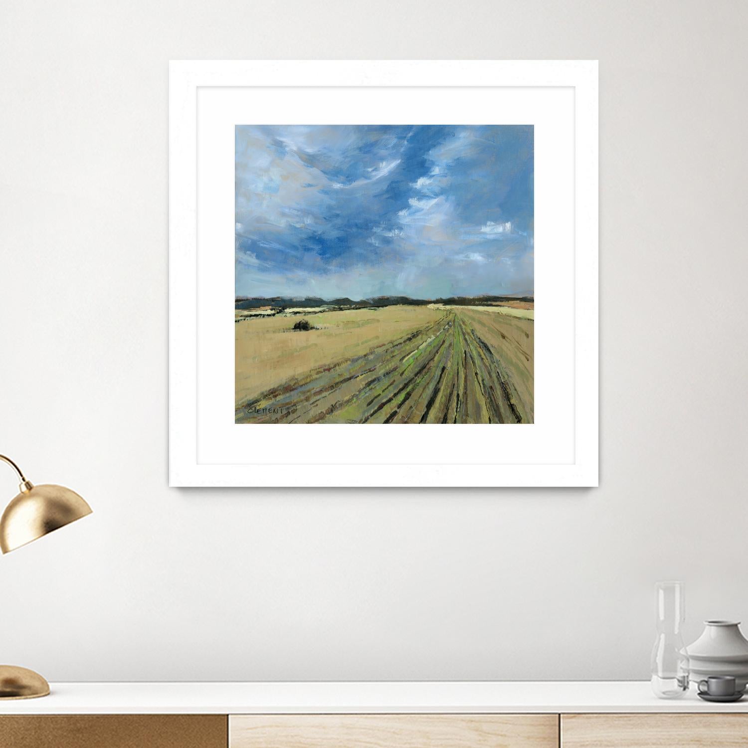Serene Landscape 7 by Jacques Clement on GIANT ART - beige landscape cultivated