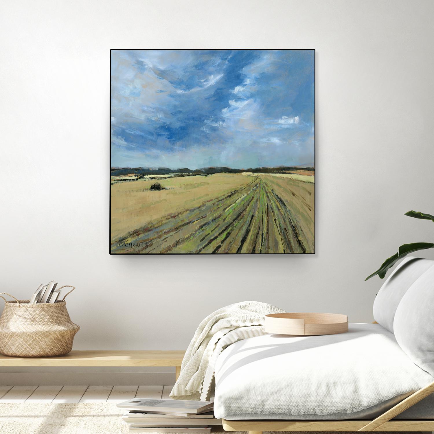 Serene Landscape 7 by Jacques Clement on GIANT ART - beige landscape cultivated