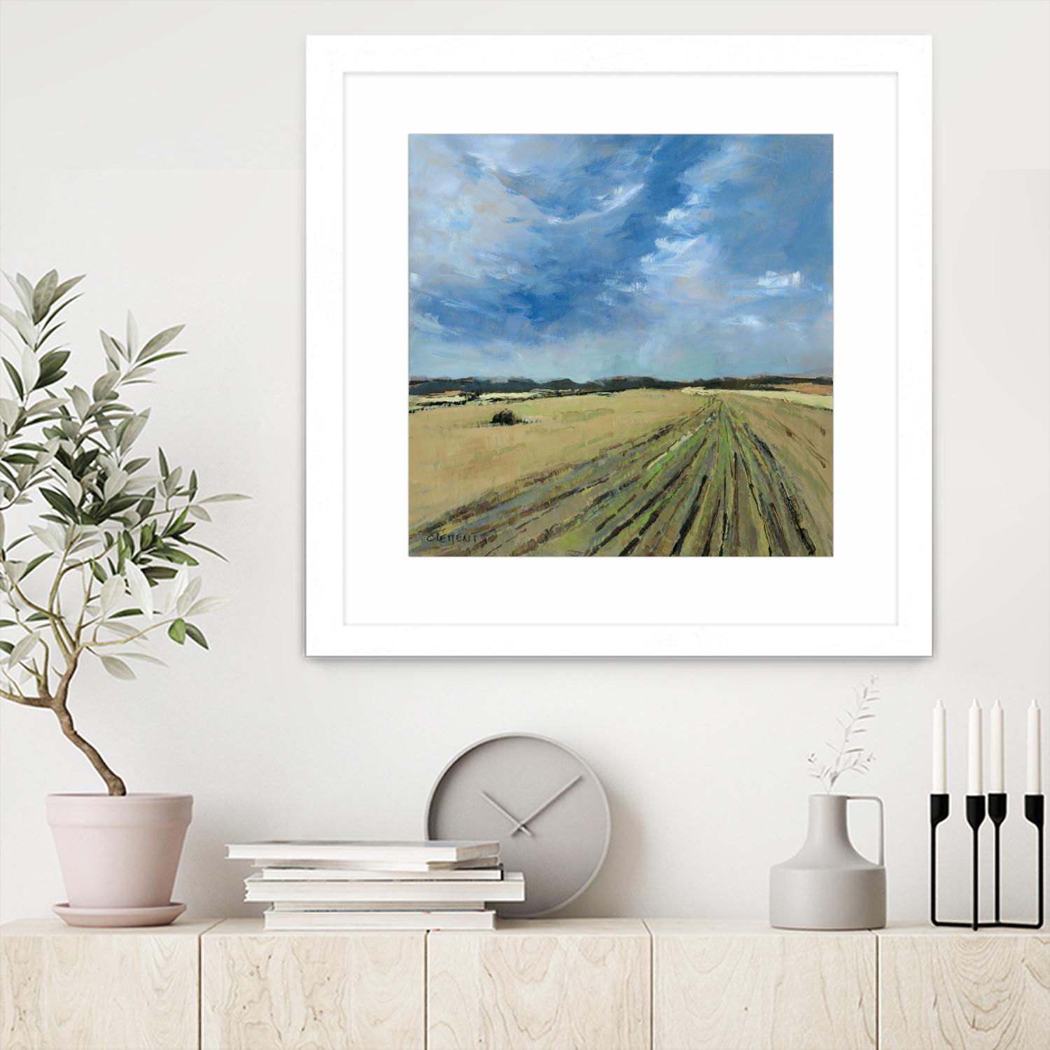 Serene Landscape 7 by Jacques Clement on GIANT ART - beige landscape cultivated