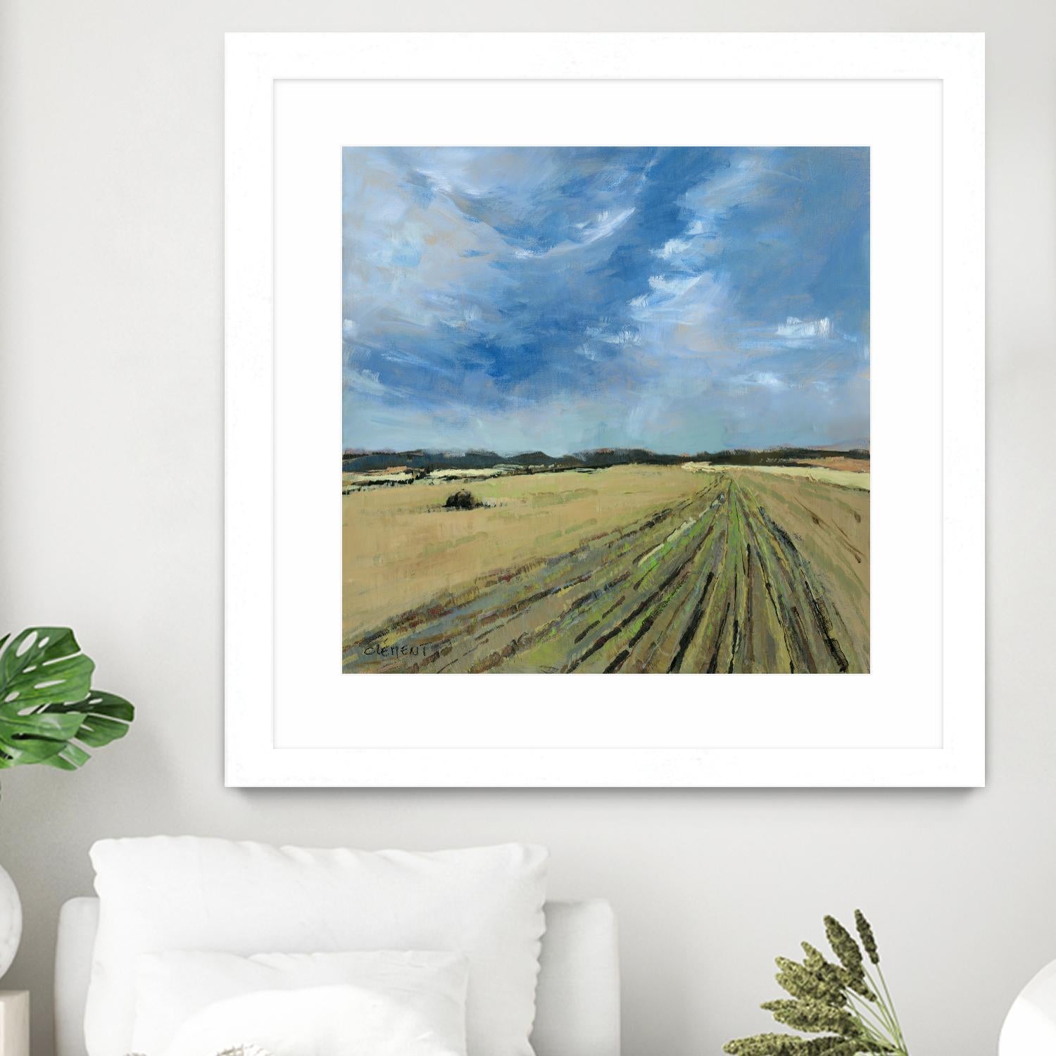 Serene Landscape 7 by Jacques Clement on GIANT ART - beige landscape cultivated