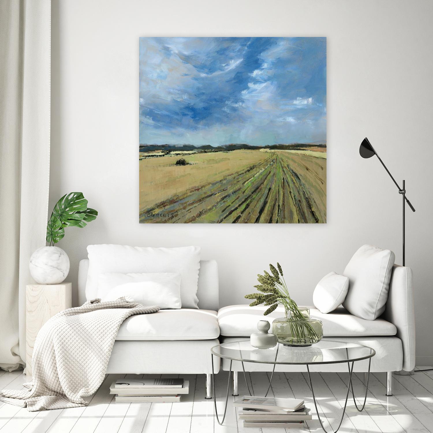 Serene Landscape 7 by Jacques Clement on GIANT ART - beige landscape cultivated