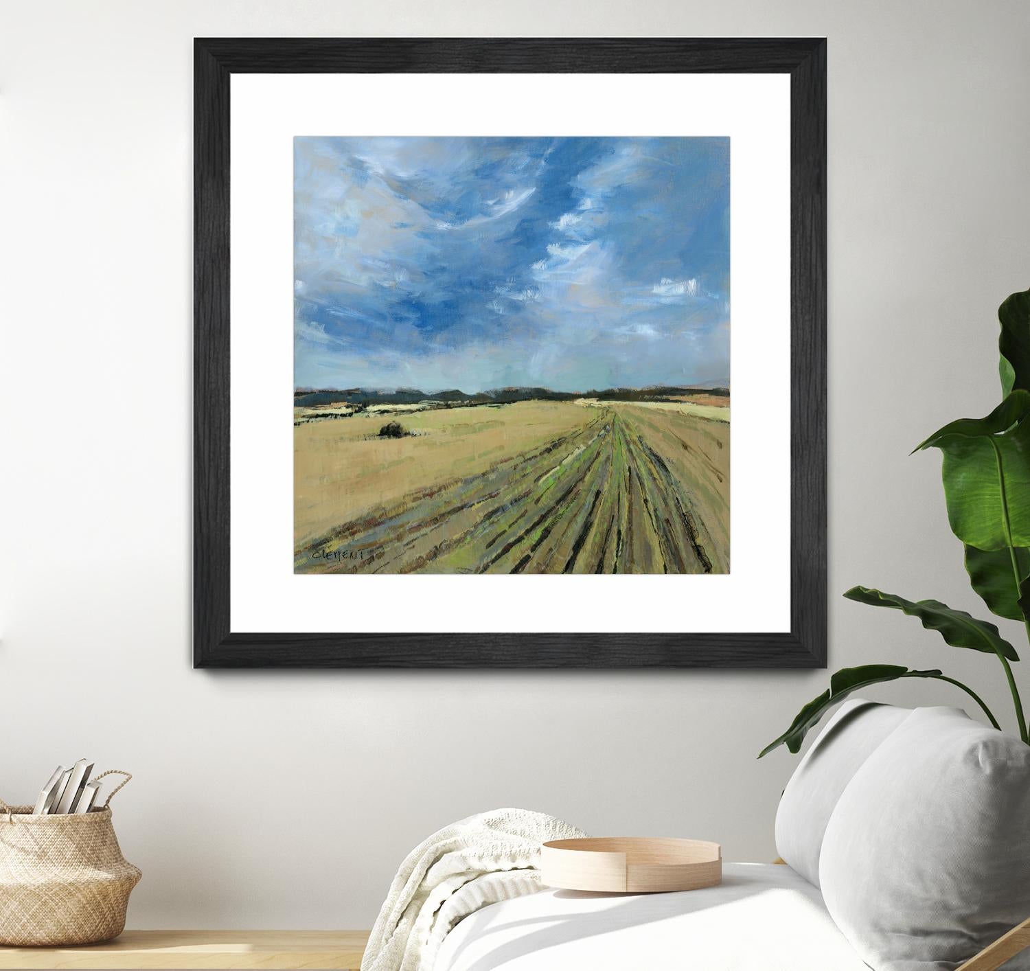 Serene Landscape 7 by Jacques Clement on GIANT ART - beige landscape cultivated