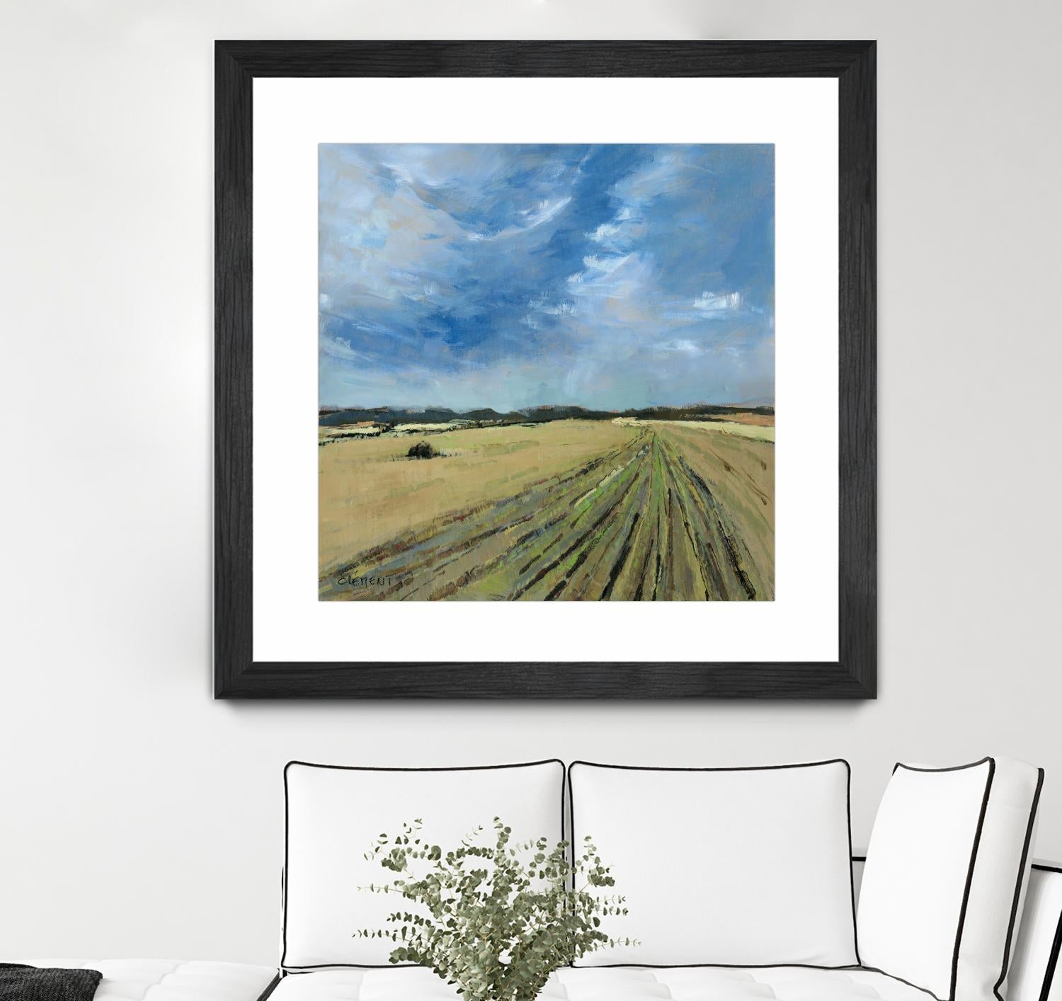Serene Landscape 7 by Jacques Clement on GIANT ART - beige landscape cultivated