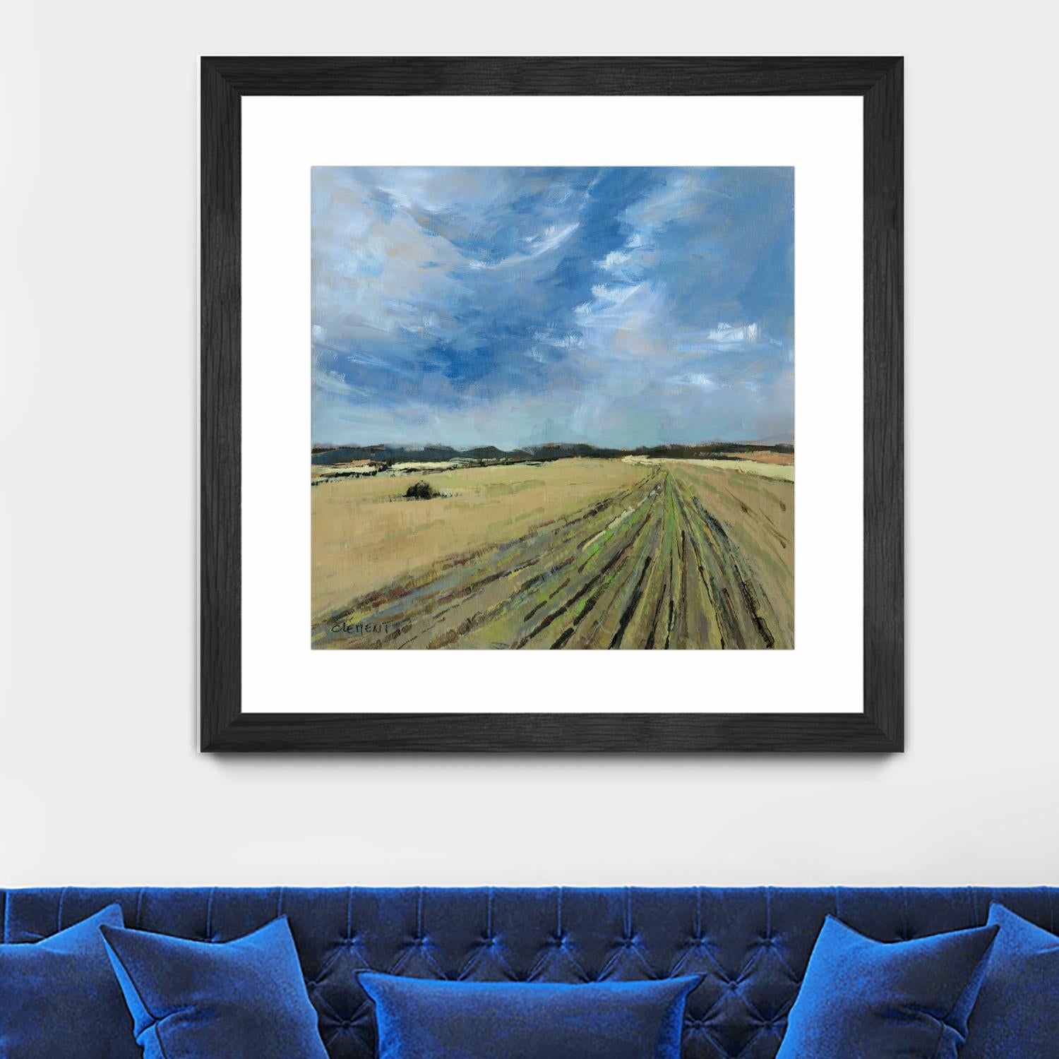 Serene Landscape 7 by Jacques Clement on GIANT ART - beige landscape cultivated