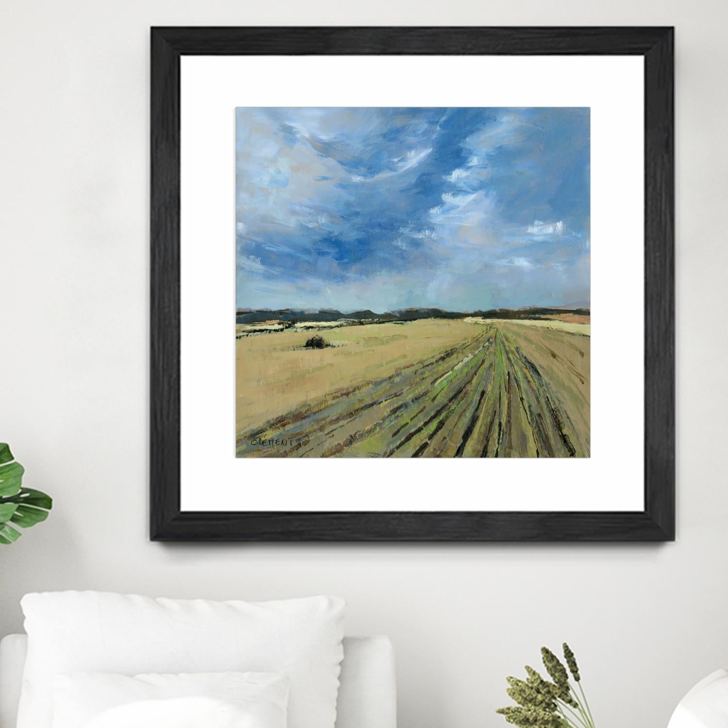 Serene Landscape 7 by Jacques Clement on GIANT ART - beige landscape cultivated