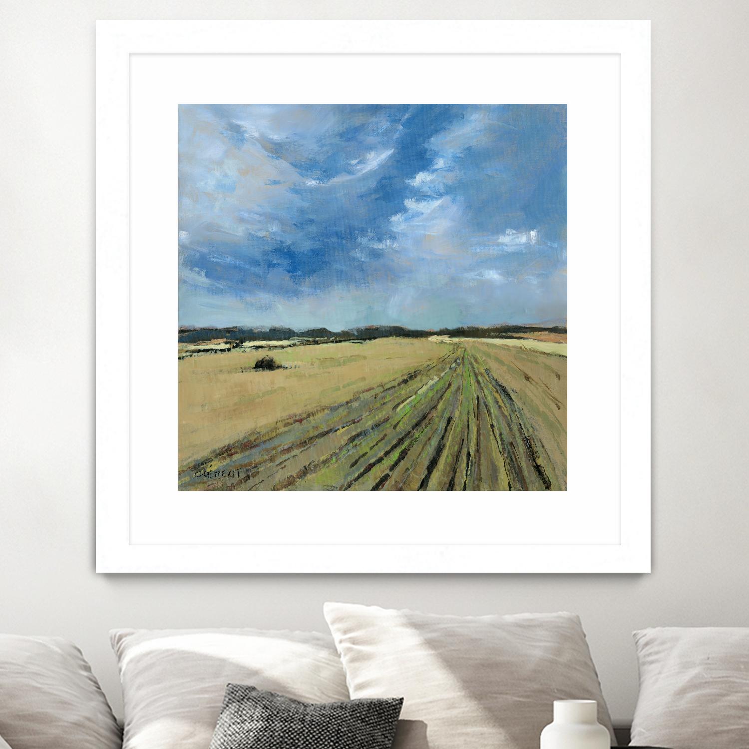 Serene Landscape 7 by Jacques Clement on GIANT ART - beige landscape cultivated