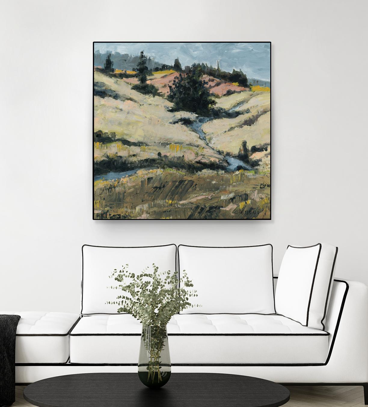 Serene Landscape 8 by Jacques Clement on GIANT ART - beige landscape hill