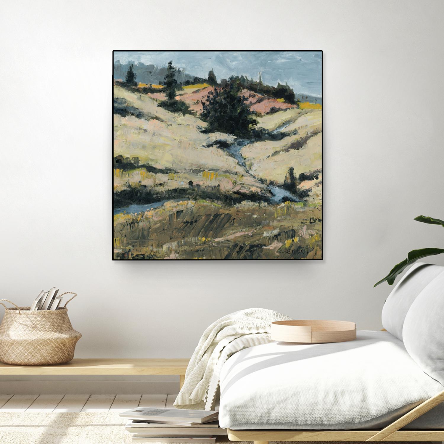 Serene Landscape 8 by Jacques Clement on GIANT ART - beige landscape hill