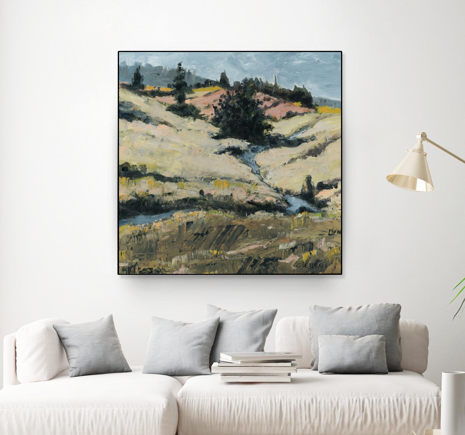 Serene Landscape 8 by Jacques Clement on GIANT ART - beige landscape hill