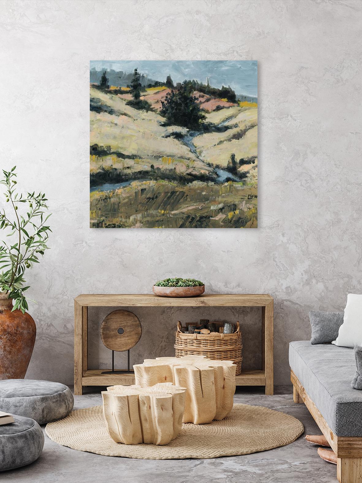 Serene Landscape 8 by Jacques Clement on GIANT ART - beige landscape vallons