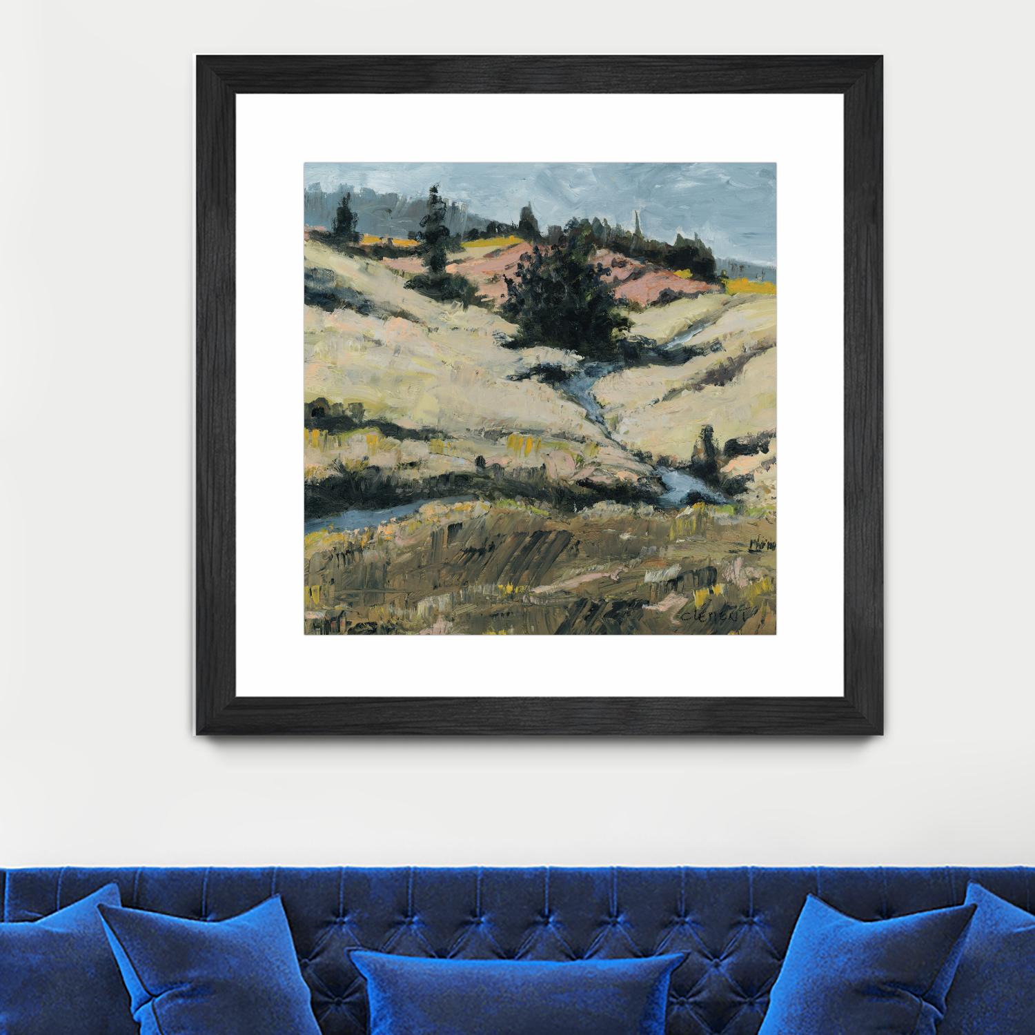 Serene Landscape 8 by Jacques Clement on GIANT ART - beige landscape hill