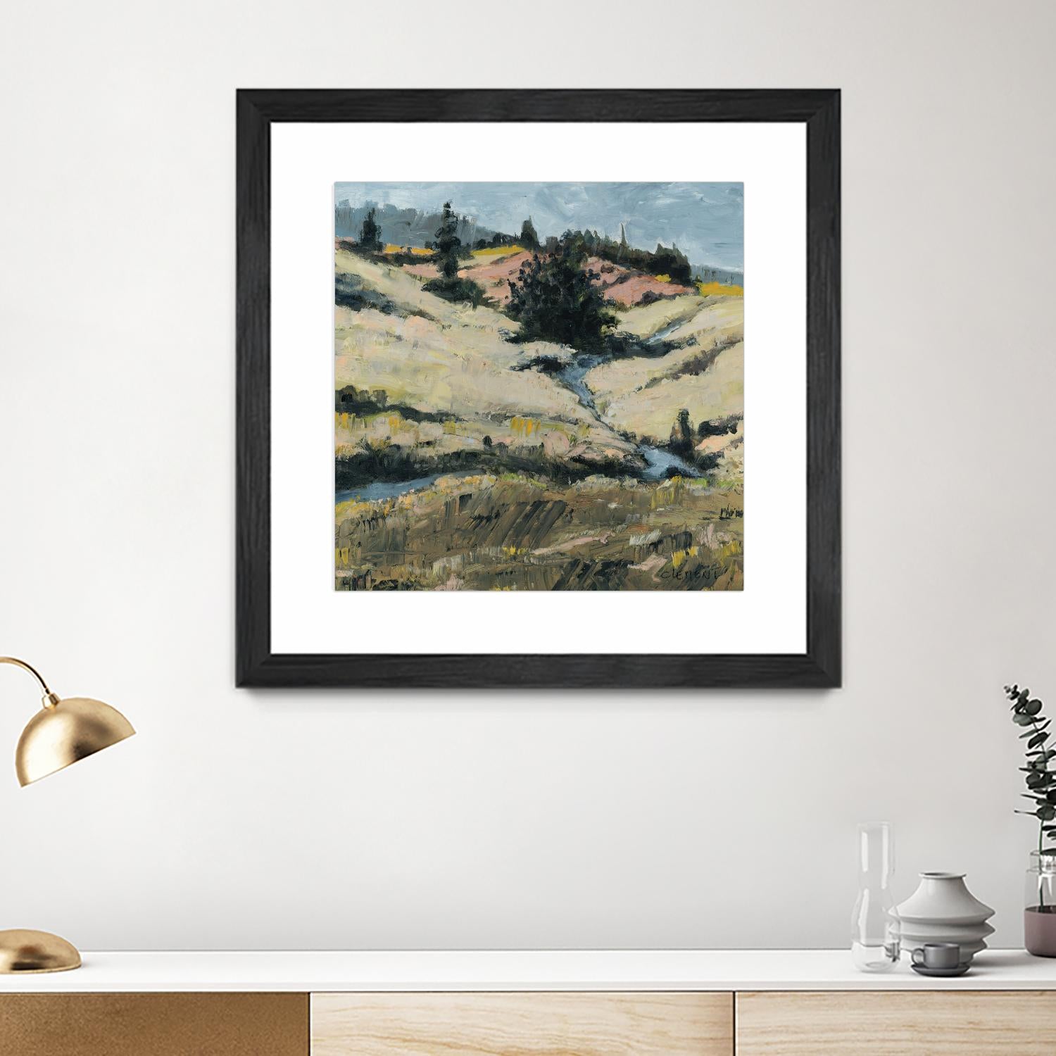 Serene Landscape 8 by Jacques Clement on GIANT ART - beige landscape hill
